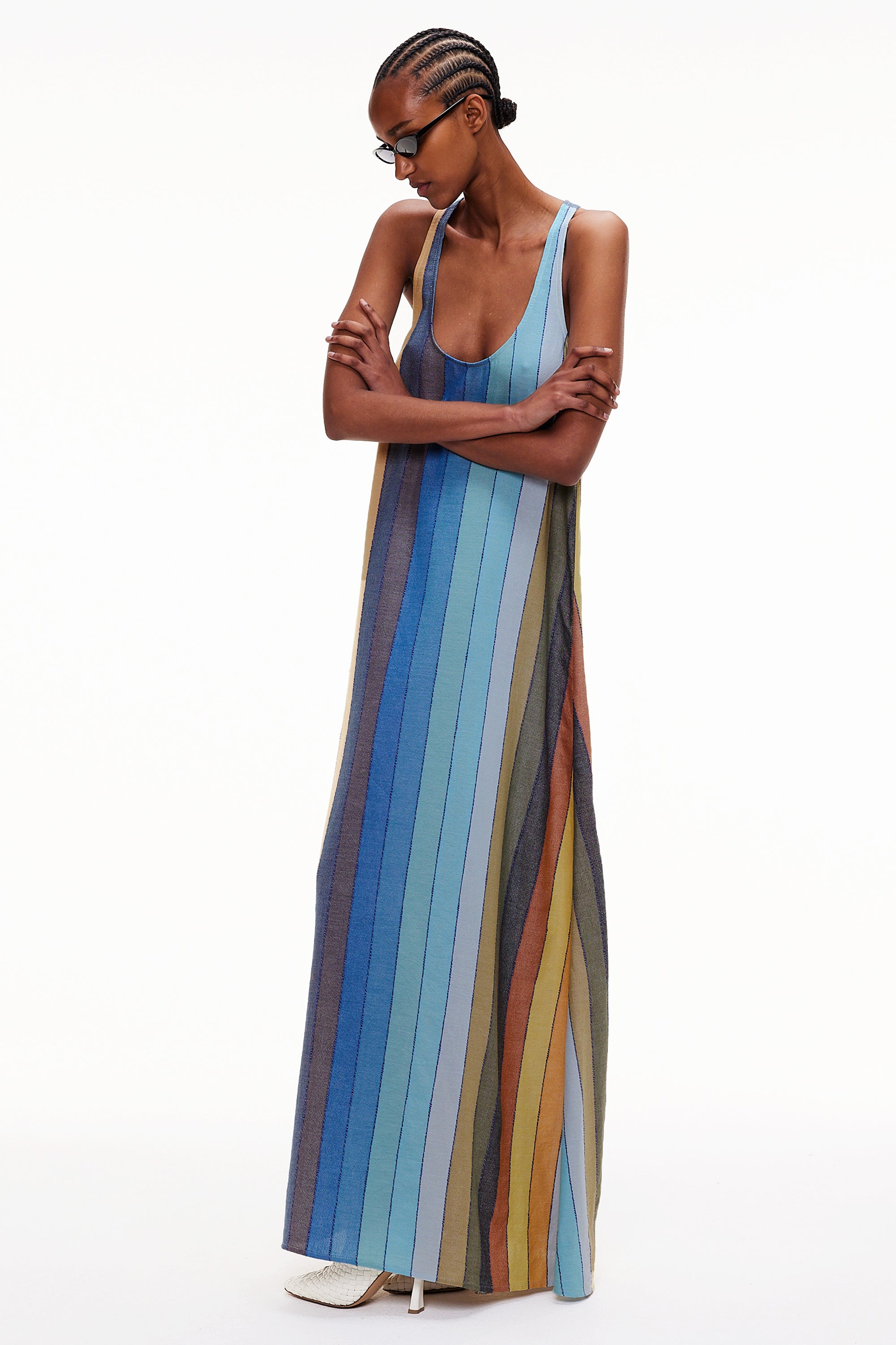 The T-Back Tank Dress - Stripe 31