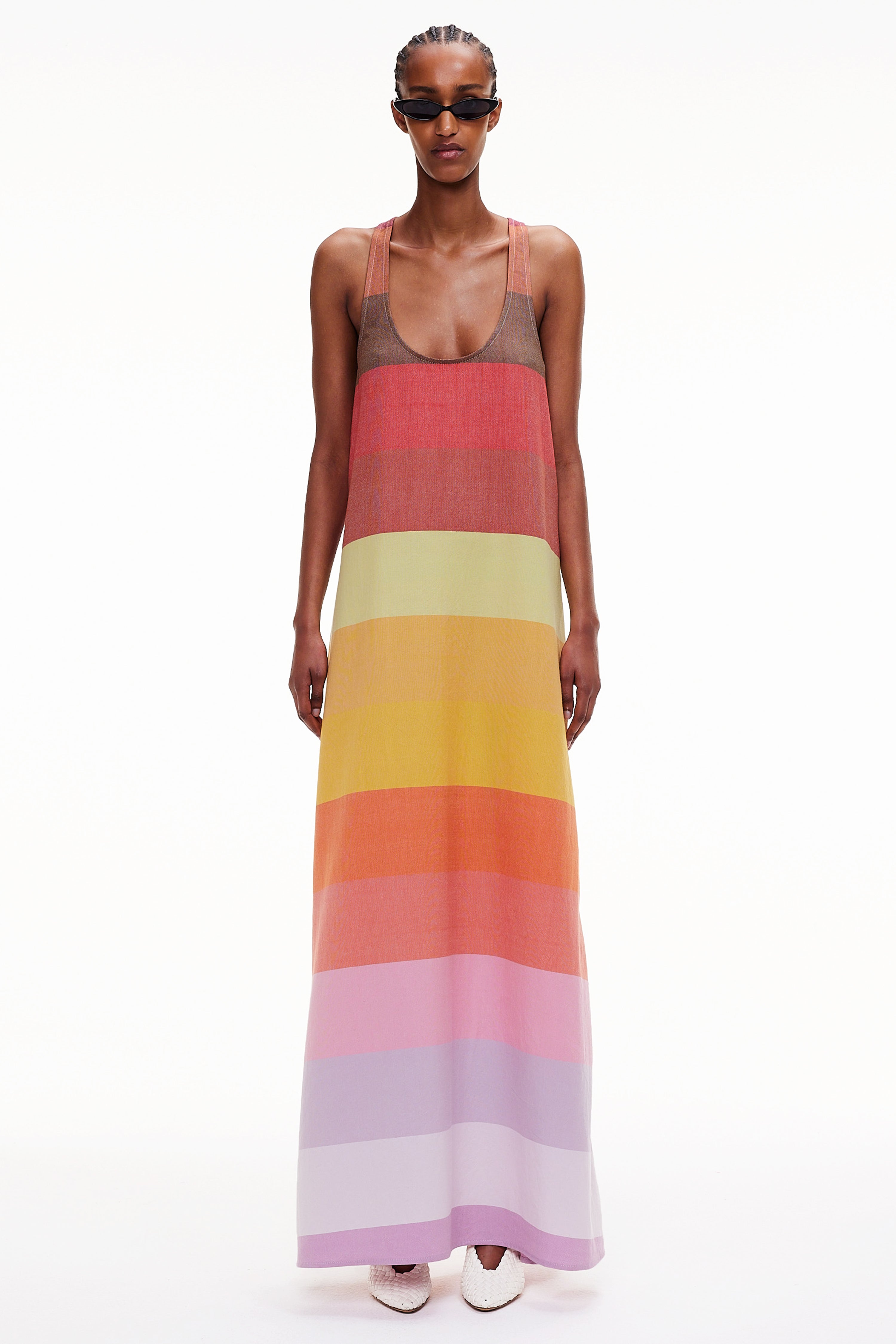 The T-Back Tank Dress - Stripe 66