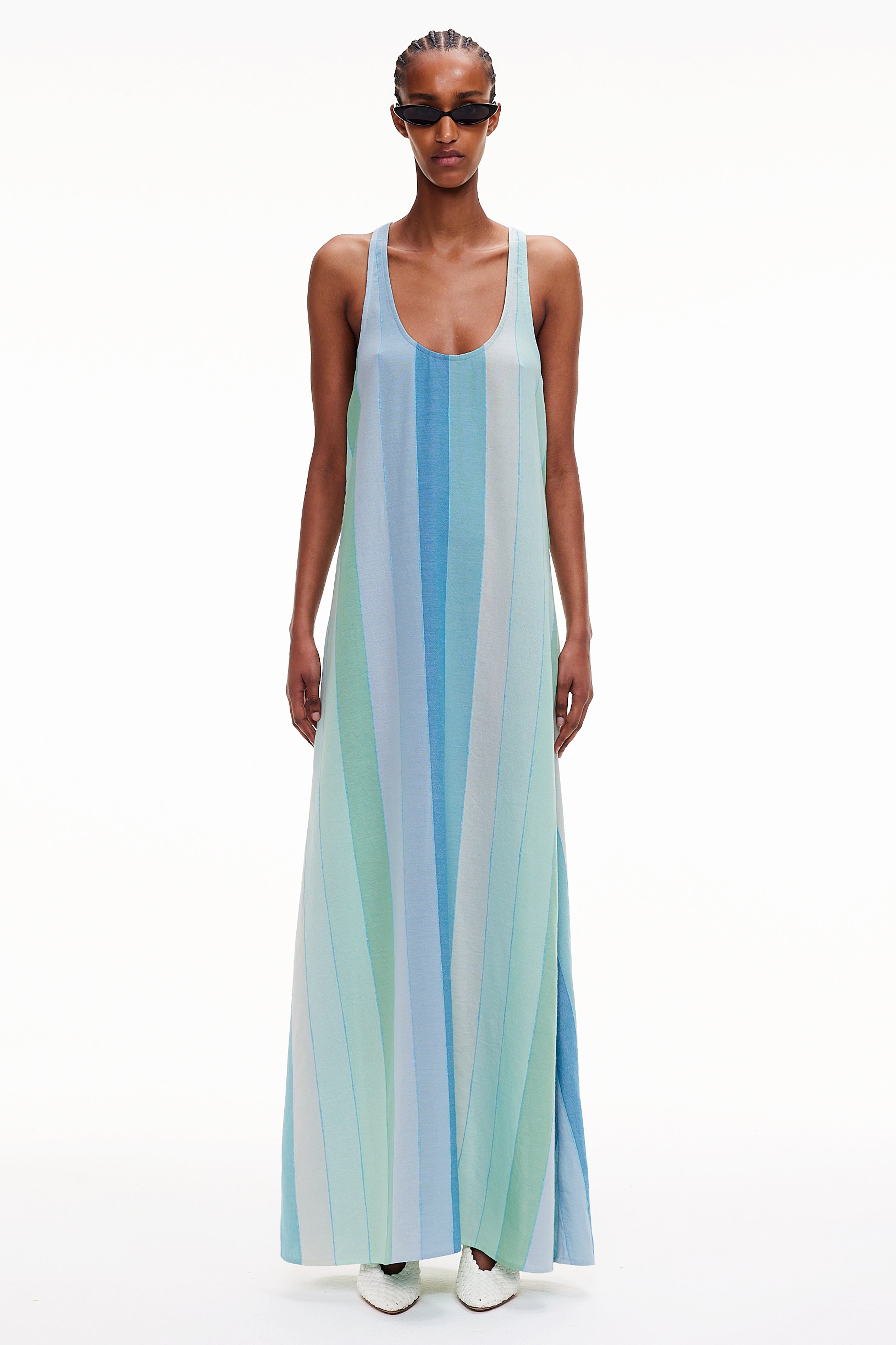 The T-Back Tank Dress - Stripe 42