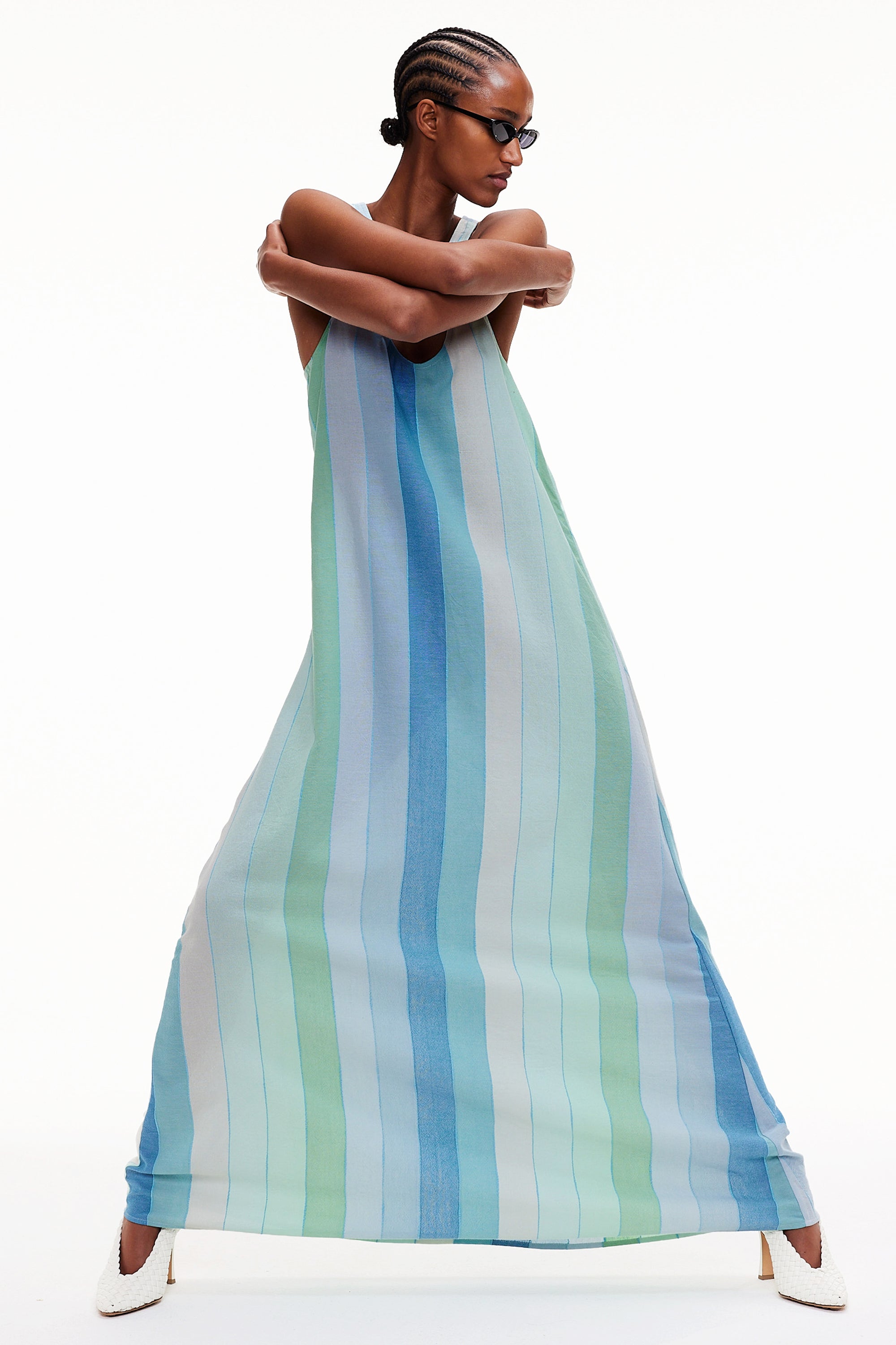 The T-Back Tank Dress - Stripe 42
