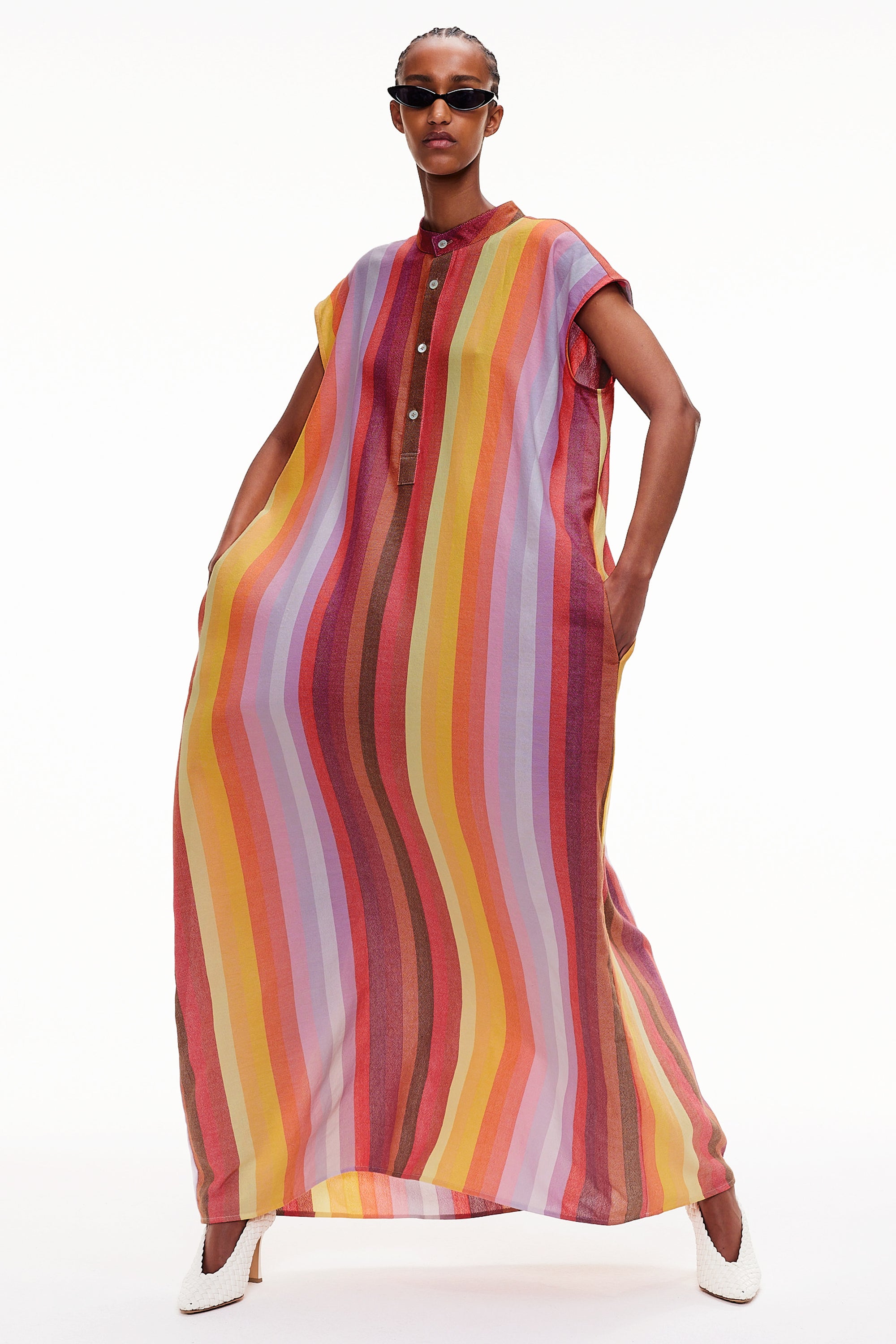 The Column Caftan - Stripe 65
