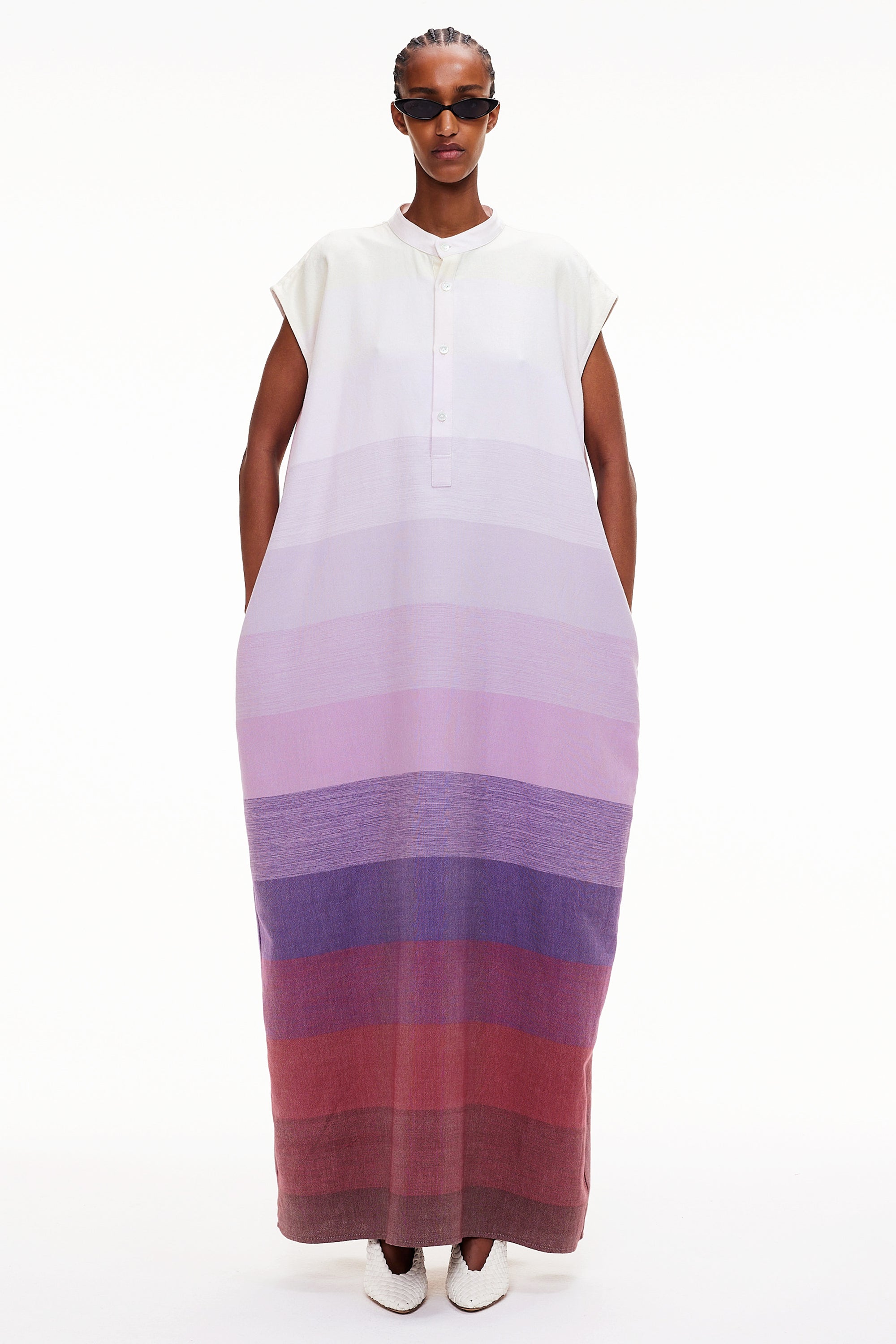 The Column Caftan - Stripe 49