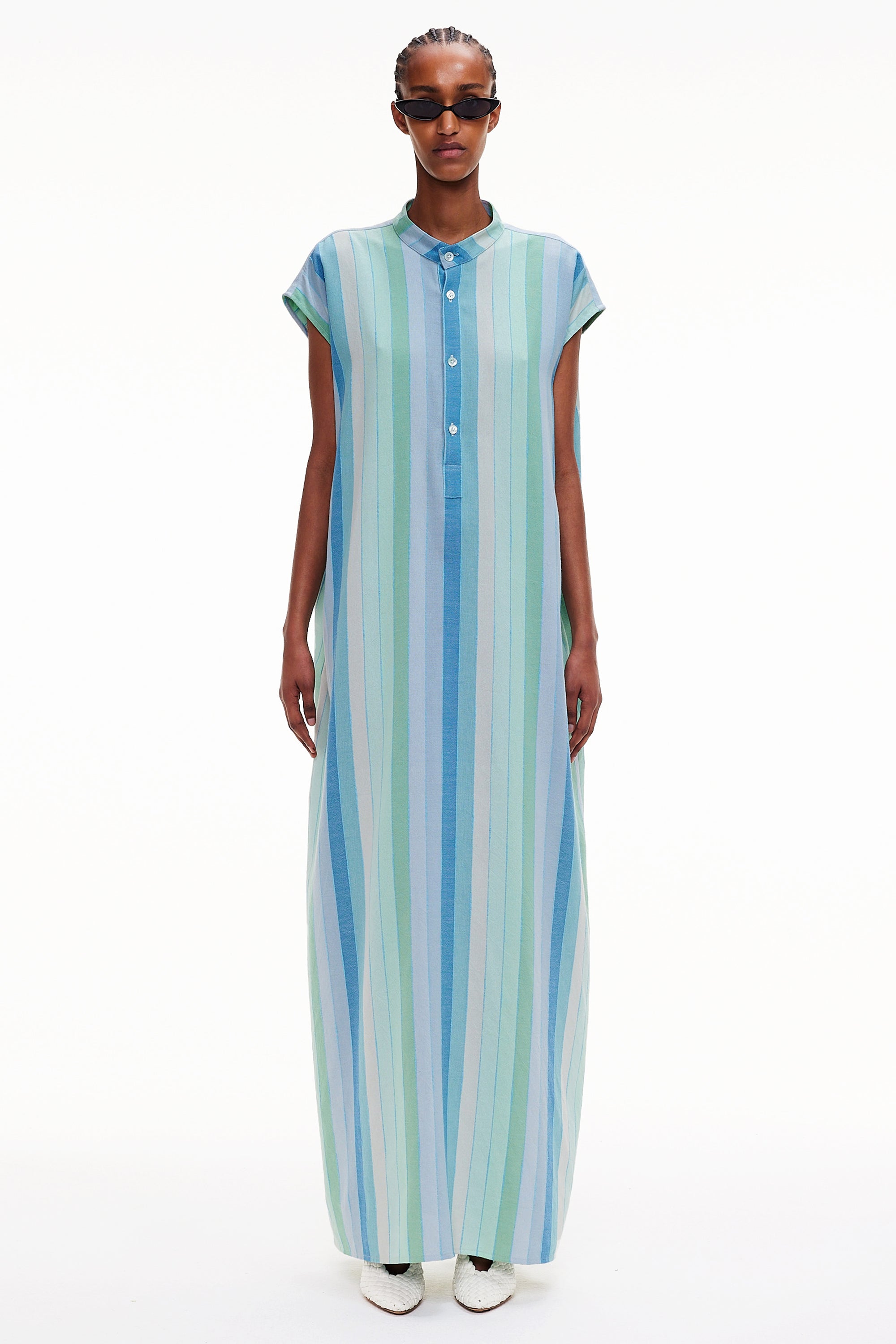 The Column Caftan - Stripe 45