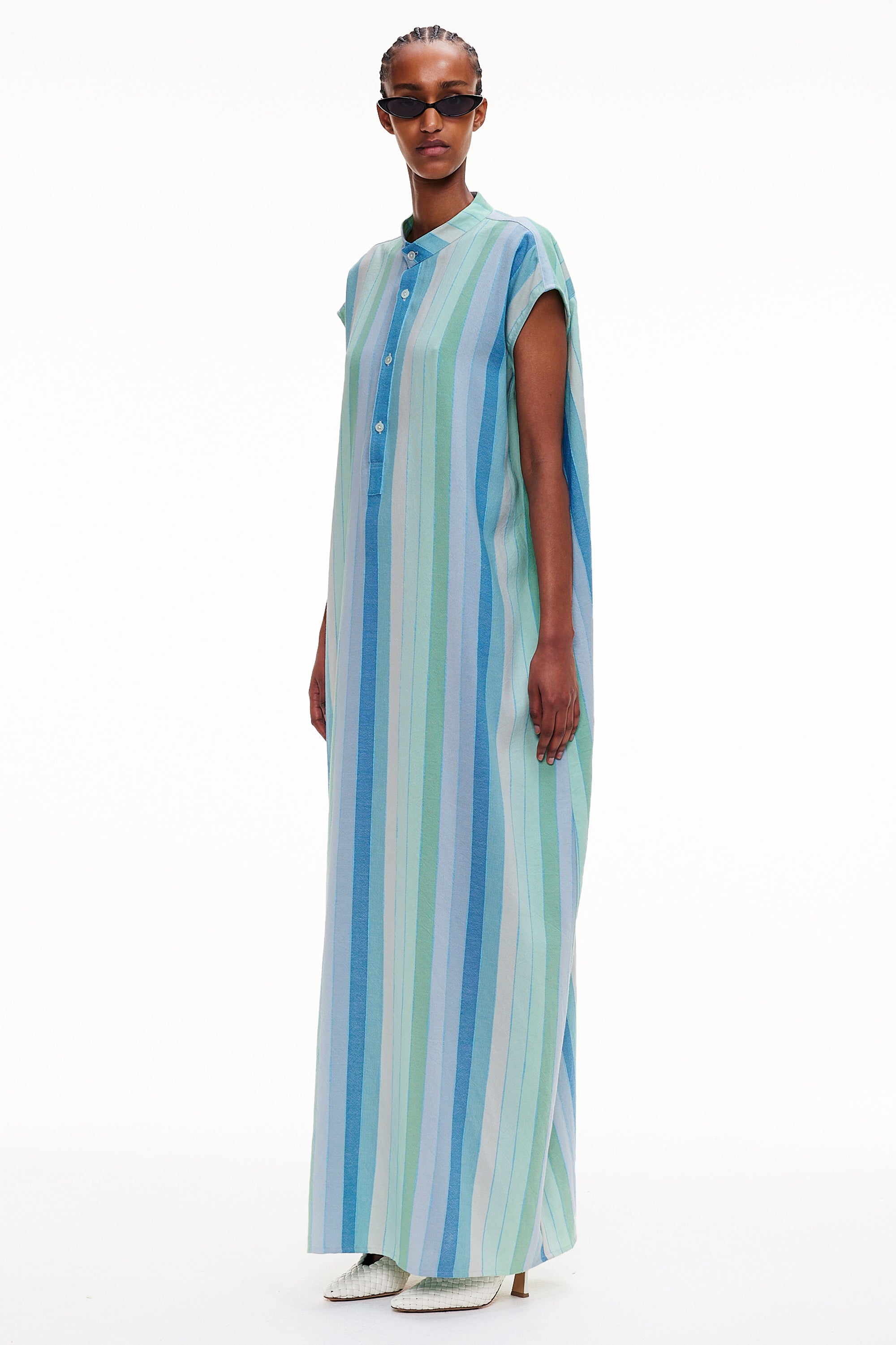 The Column Caftan - Stripe 45