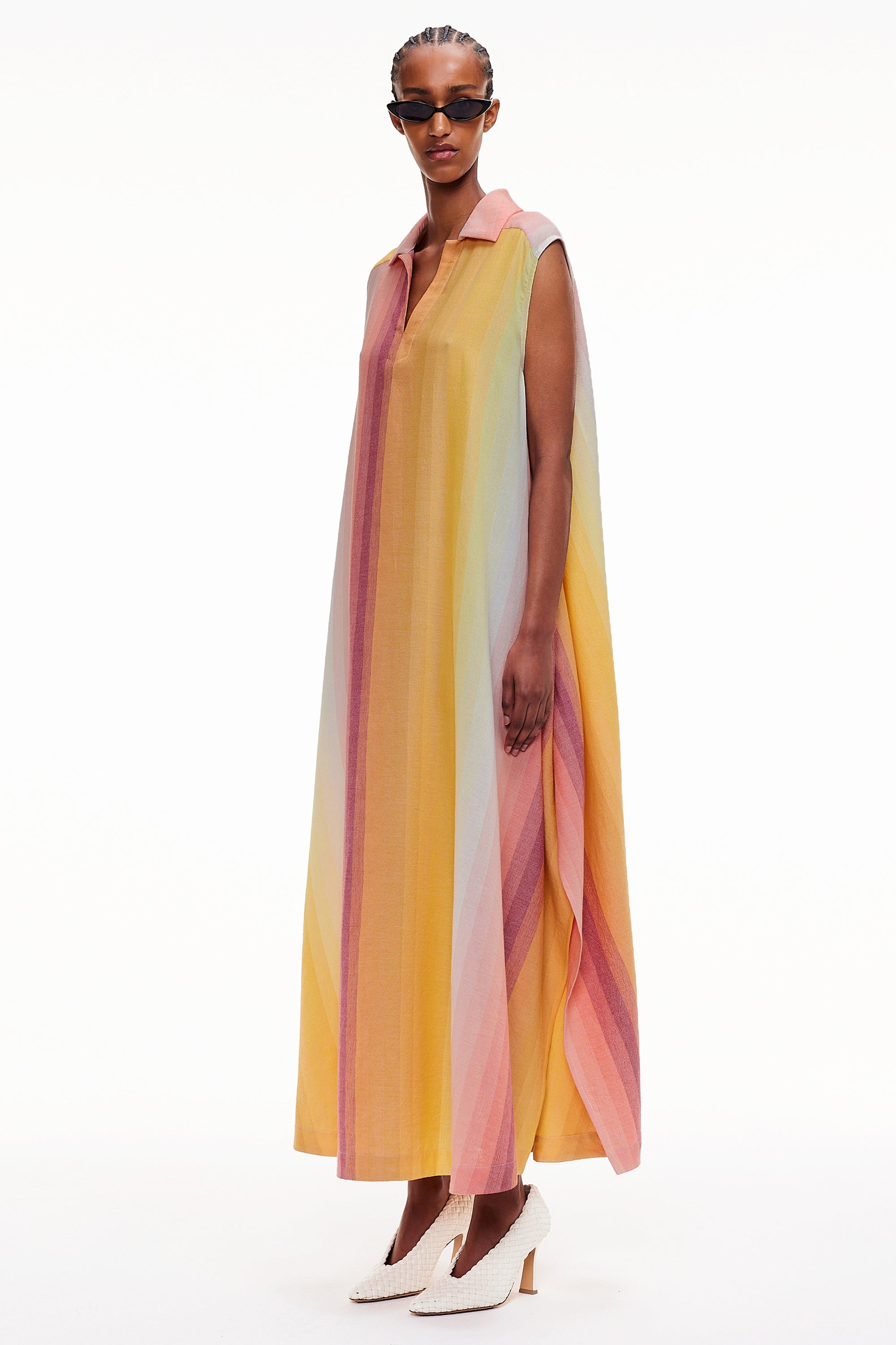The Sleeveless Caftan - Stripe 75
