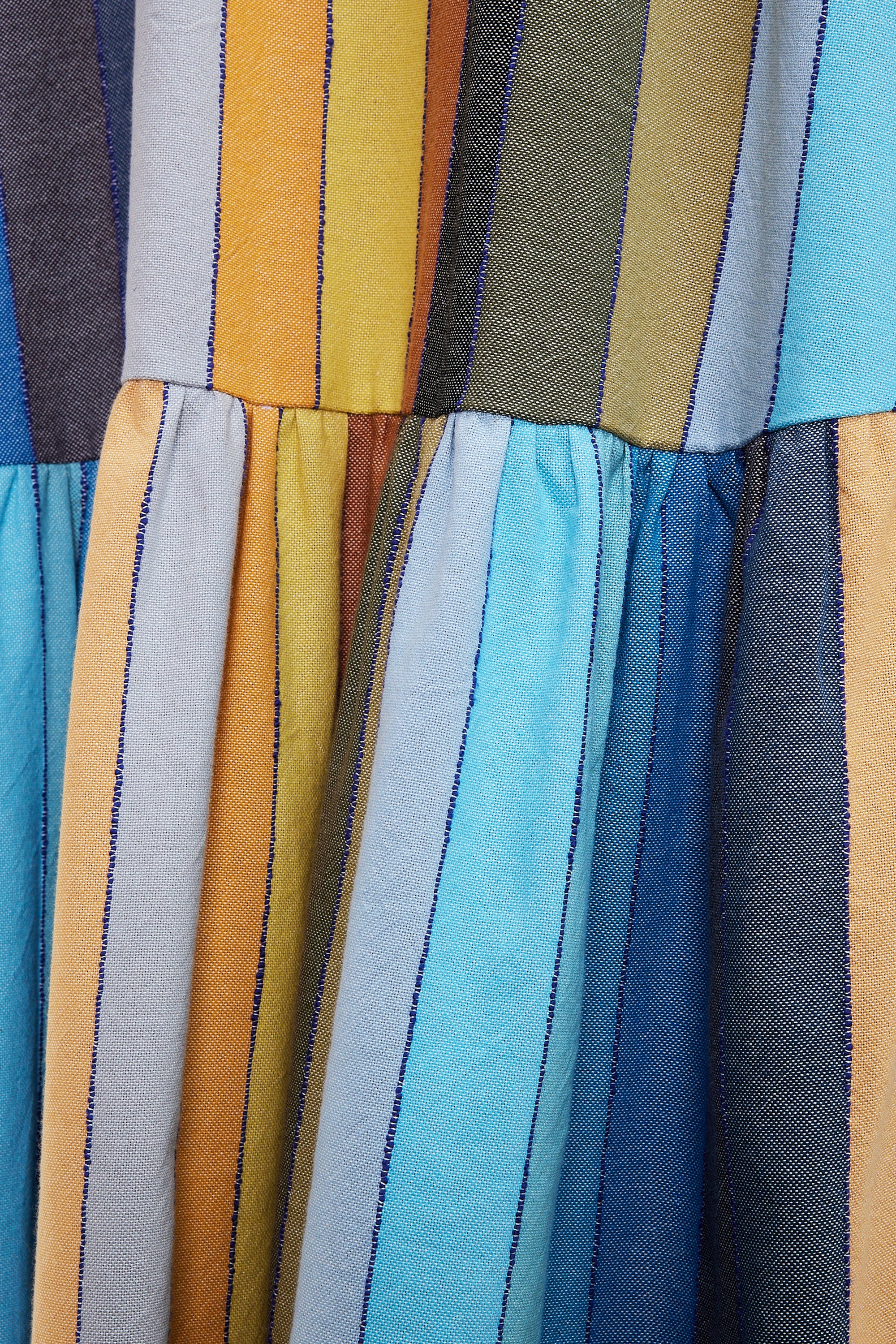 The Gathered Waist Dress - Stripe 32