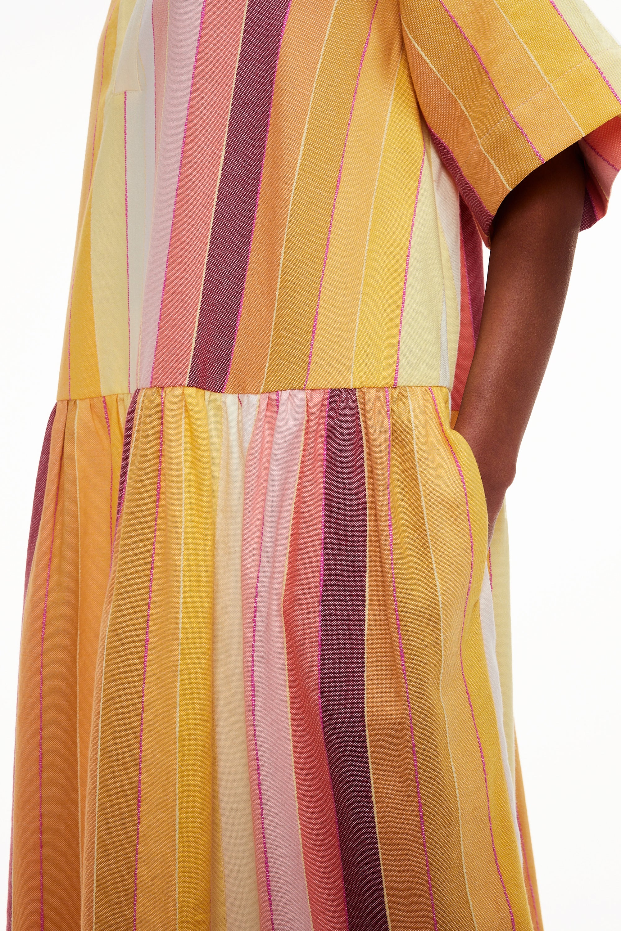The Gathered Waist Dress - Stripe 82