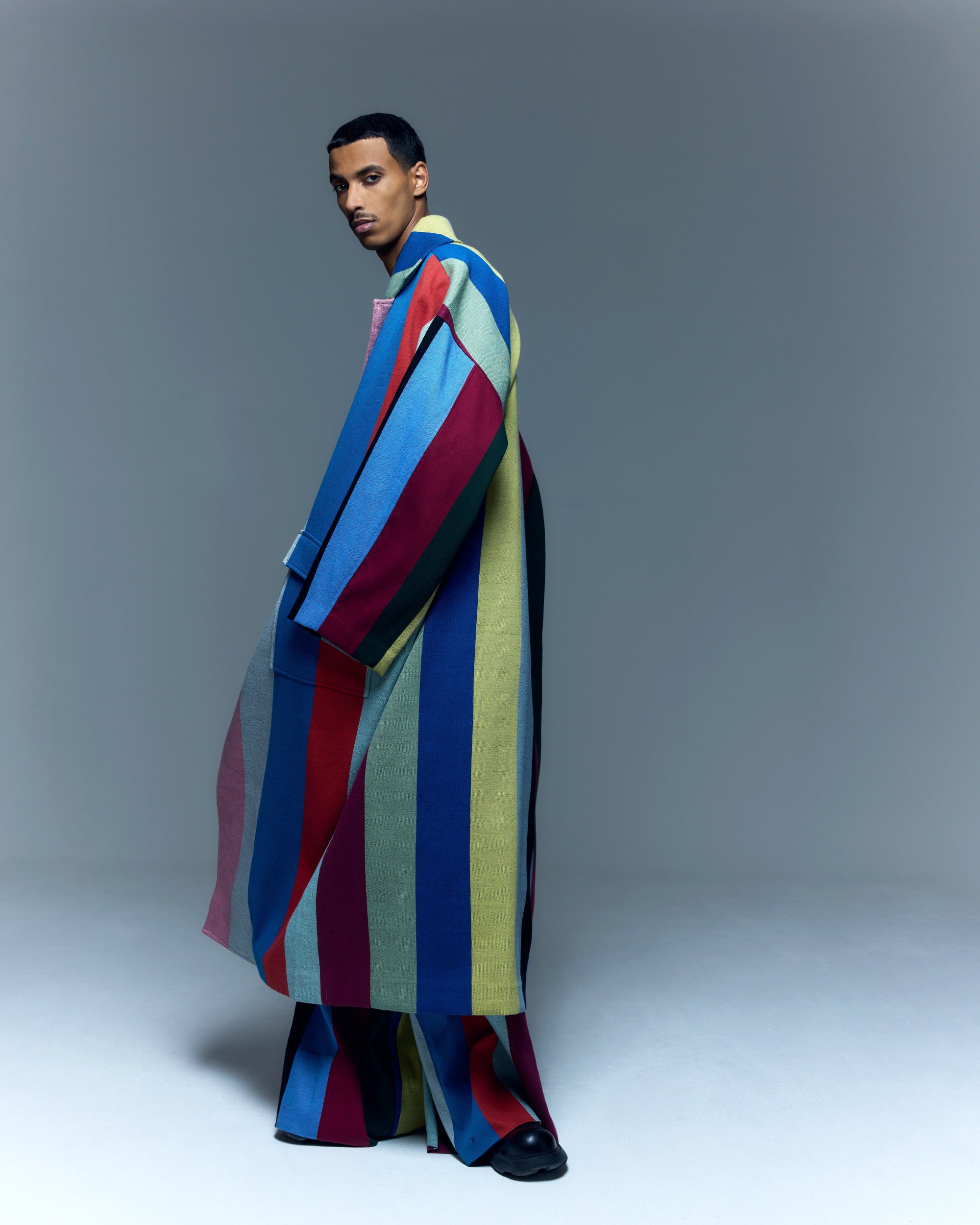 The Blanket Coat : Multicolor Stripe