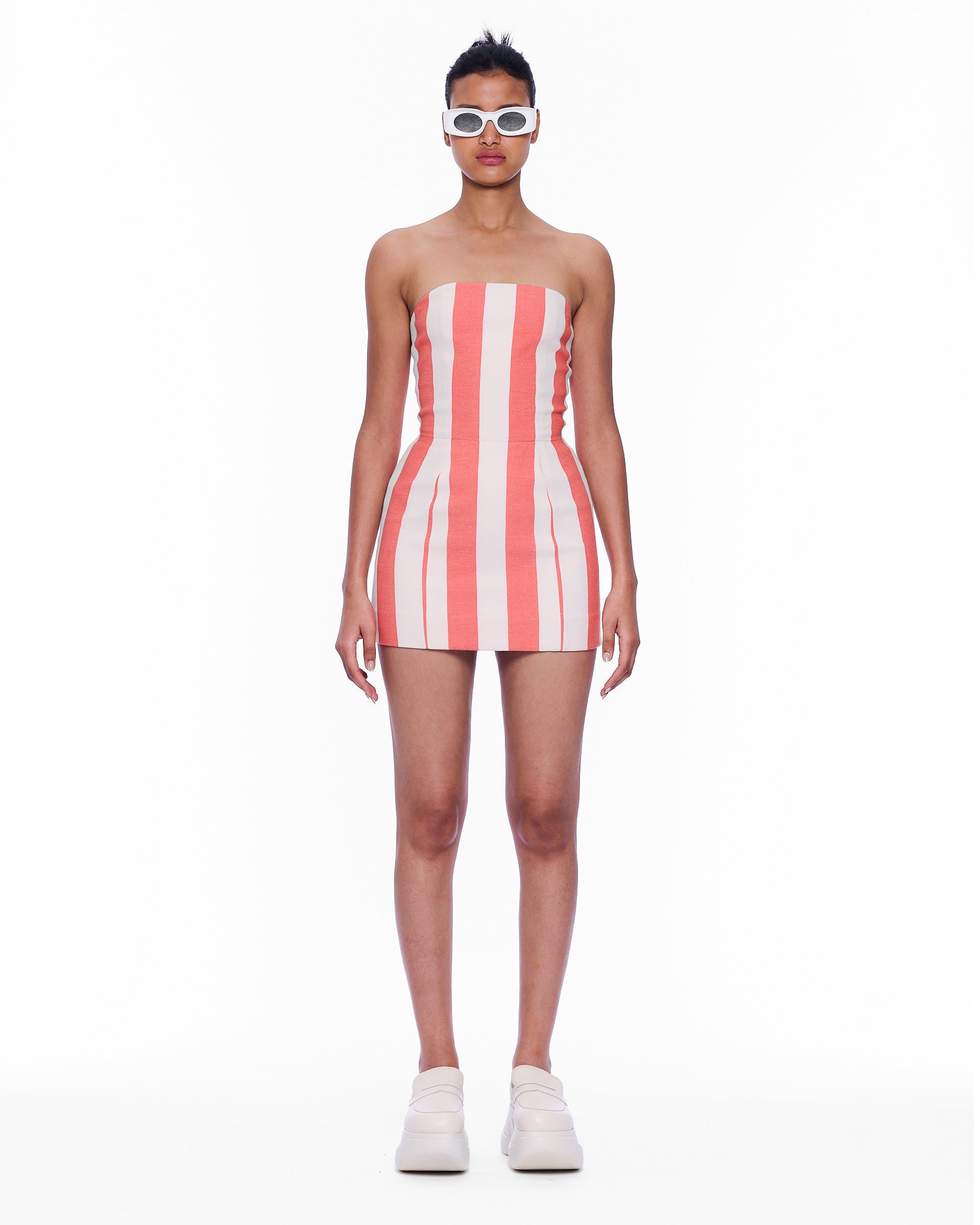 The Sculpted Corset Dress : Stripe 11