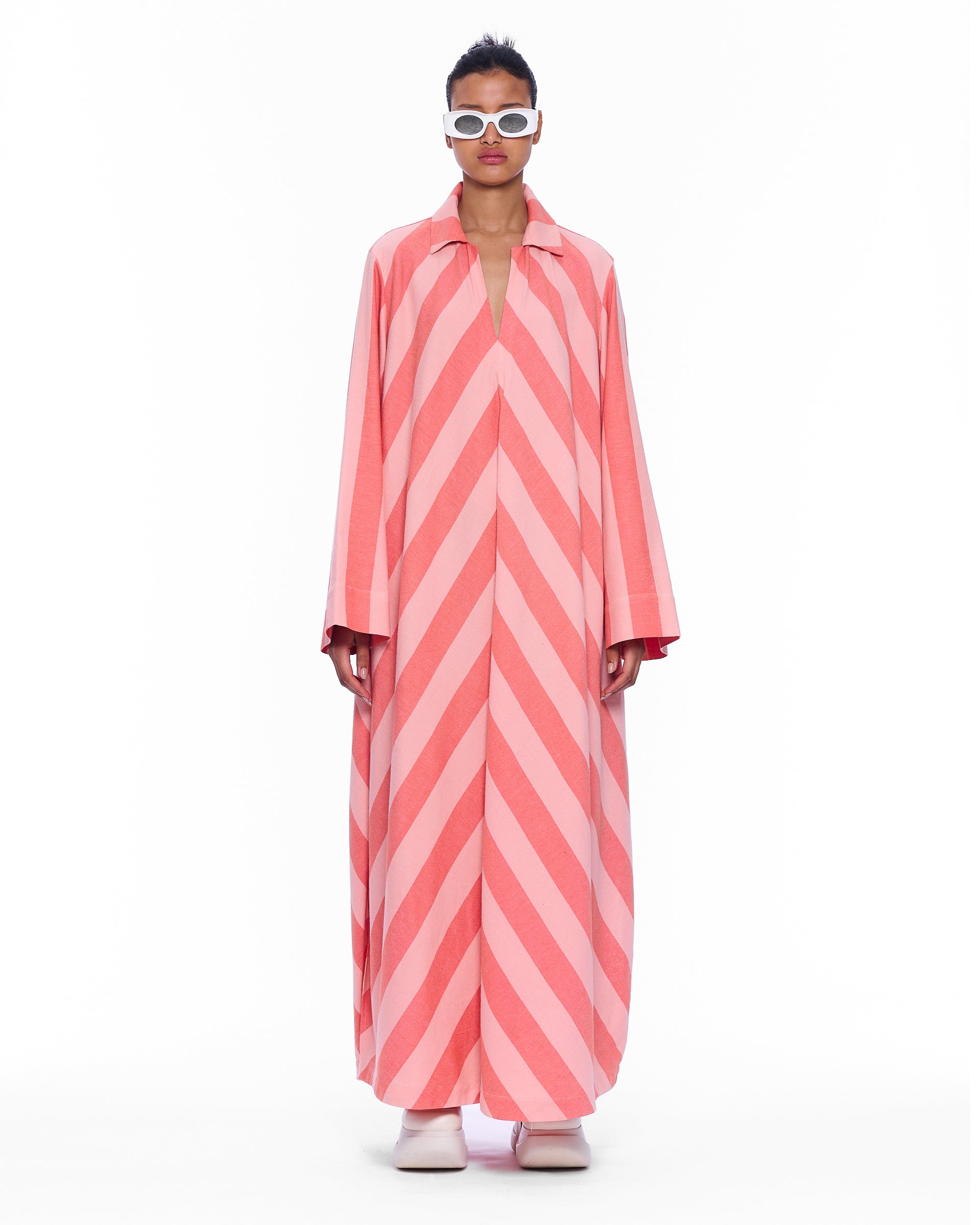 The V-Neck Caftan : Stripe 10