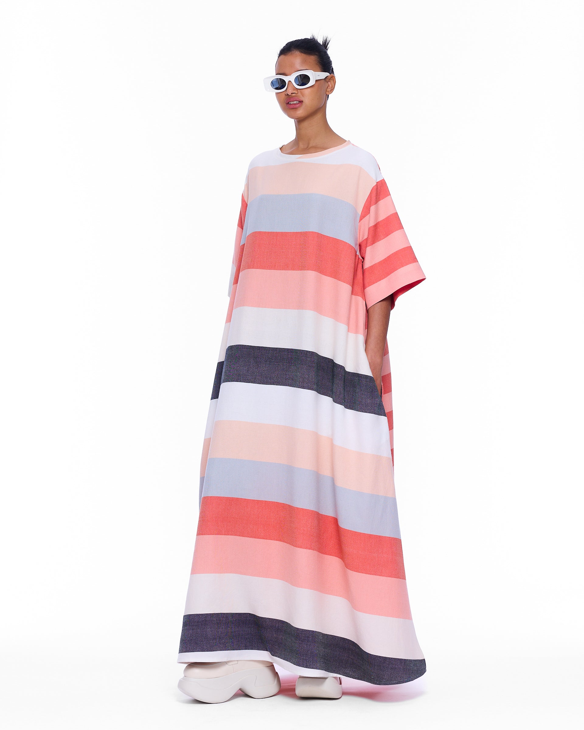 The T-Shirt Dress : Mixed Stripe