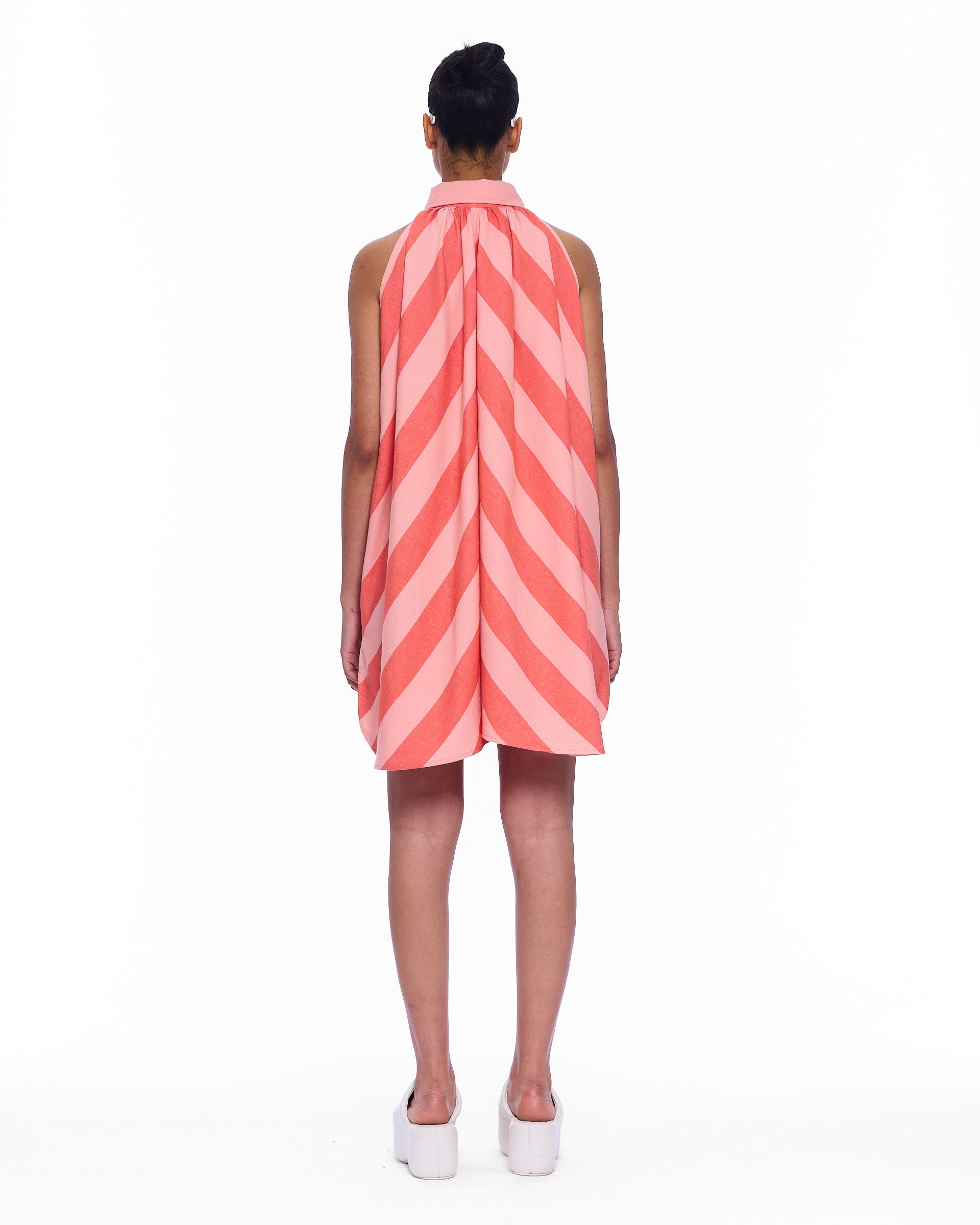 The Mini Halter Dress : Stripe 10