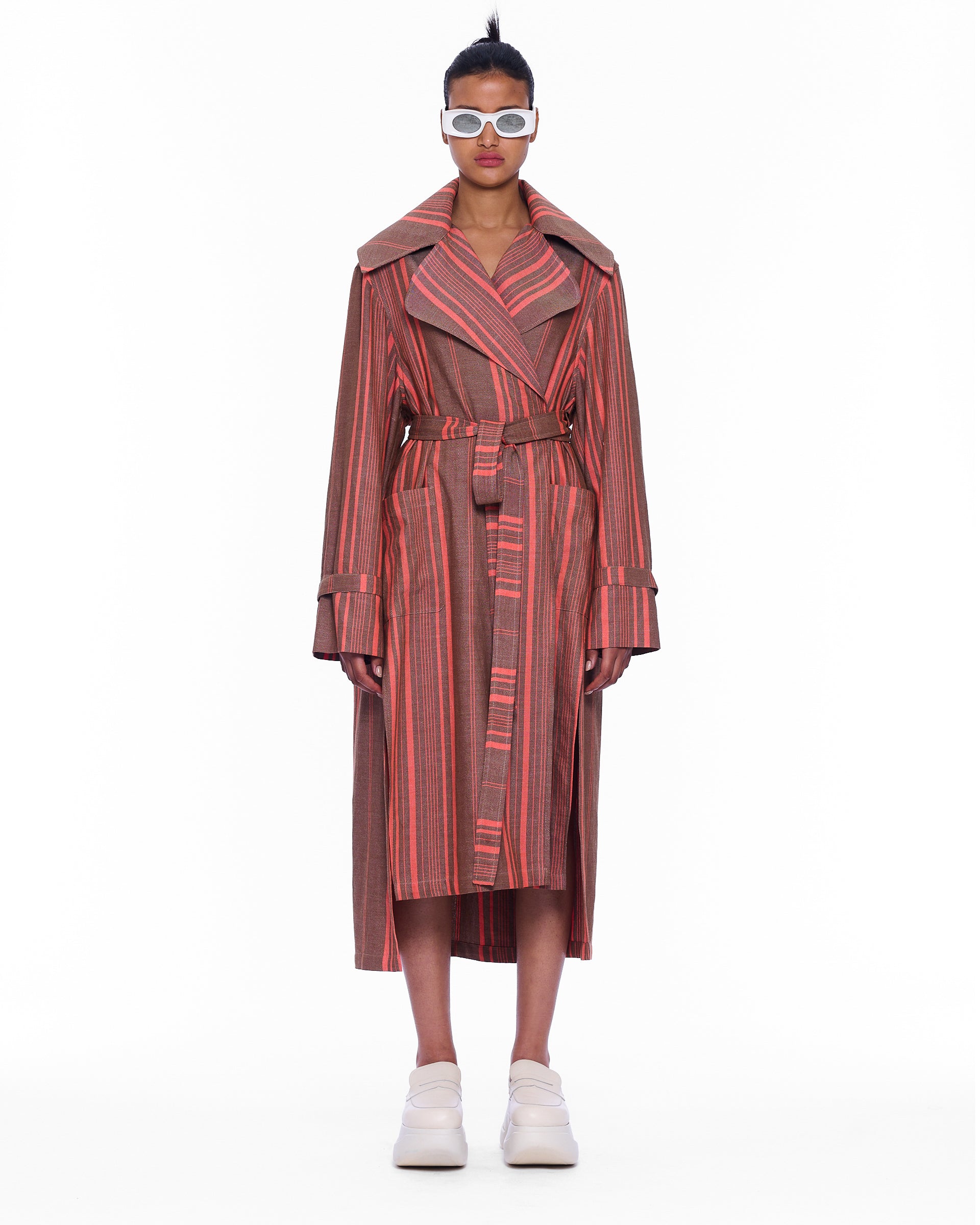 The Trench Shirt Dress : Stripe 16