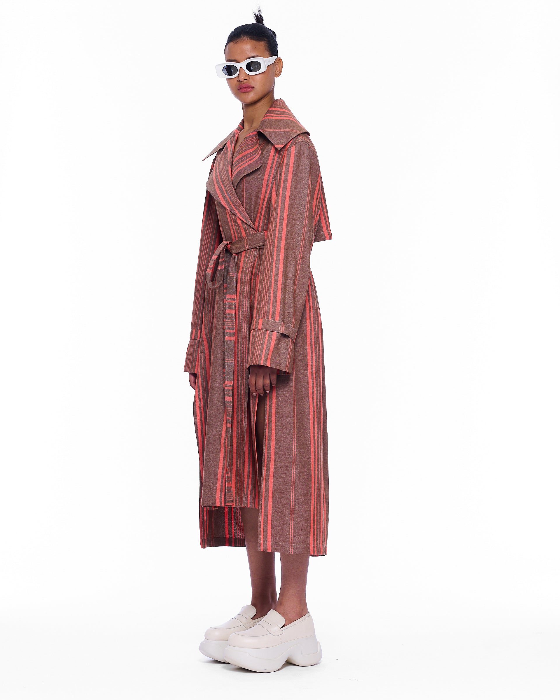 The Trench Shirt Dress : Stripe 16