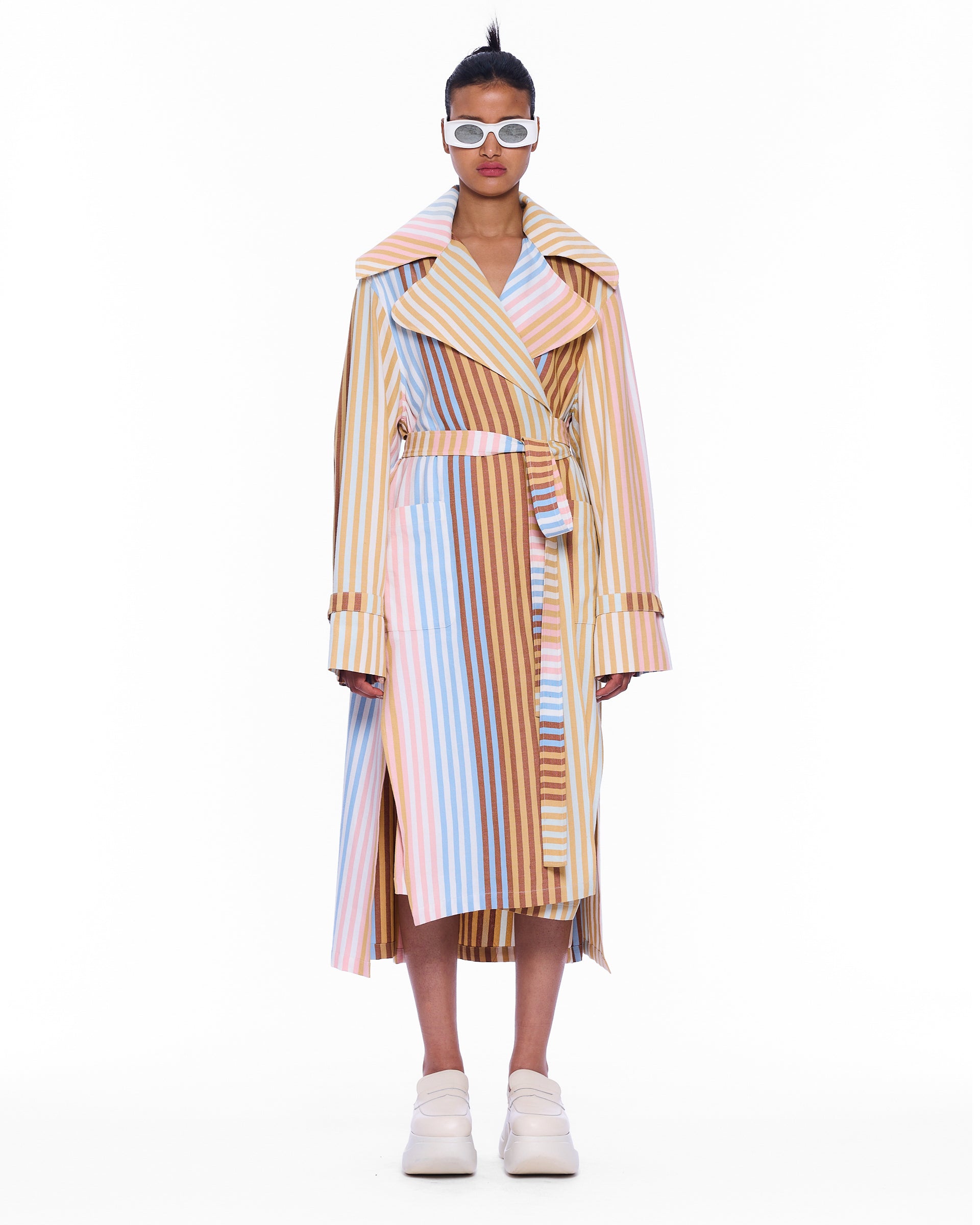 The Trench Shirt Dress : Stripe 14