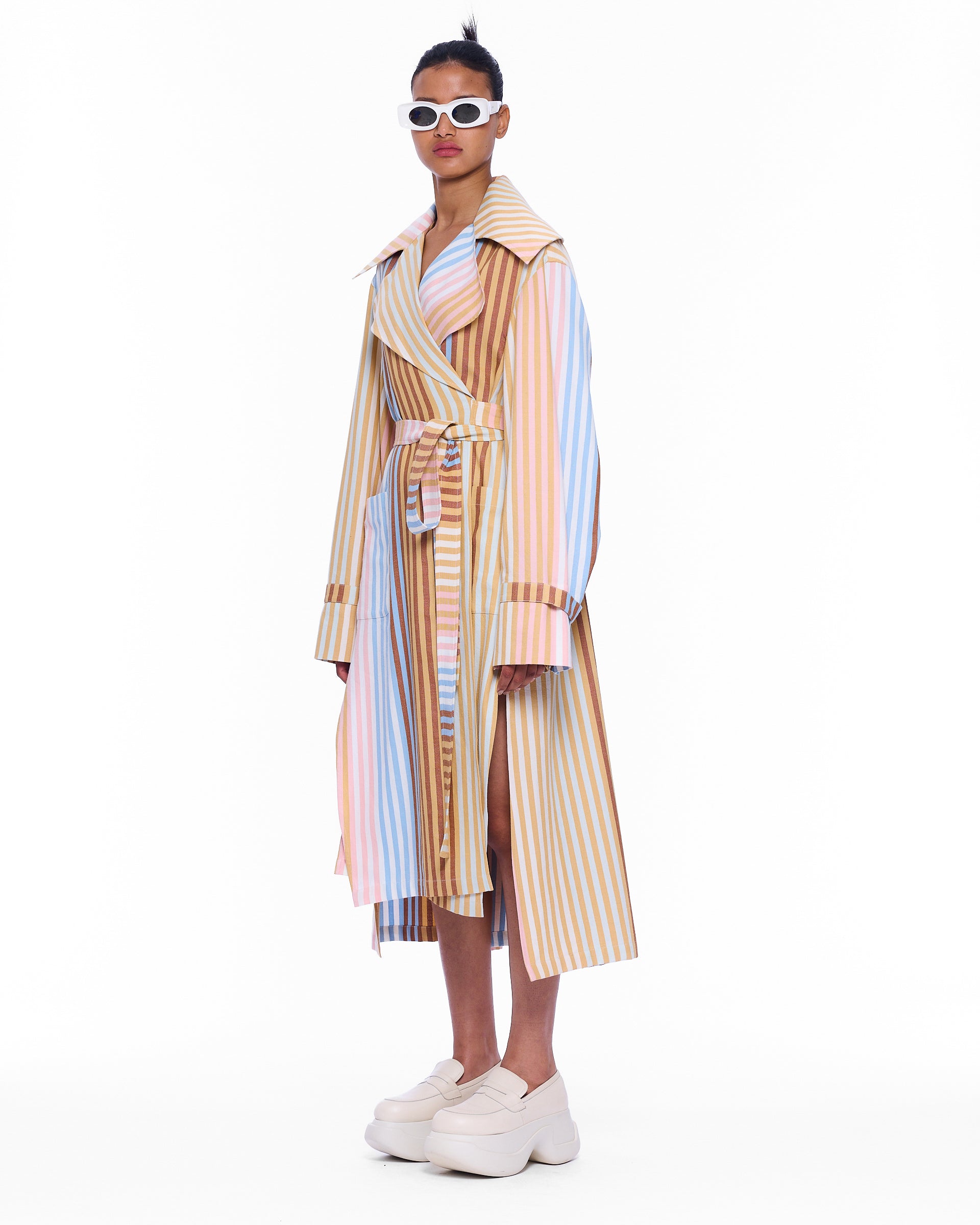 The Trench Shirt Dress : Stripe 14