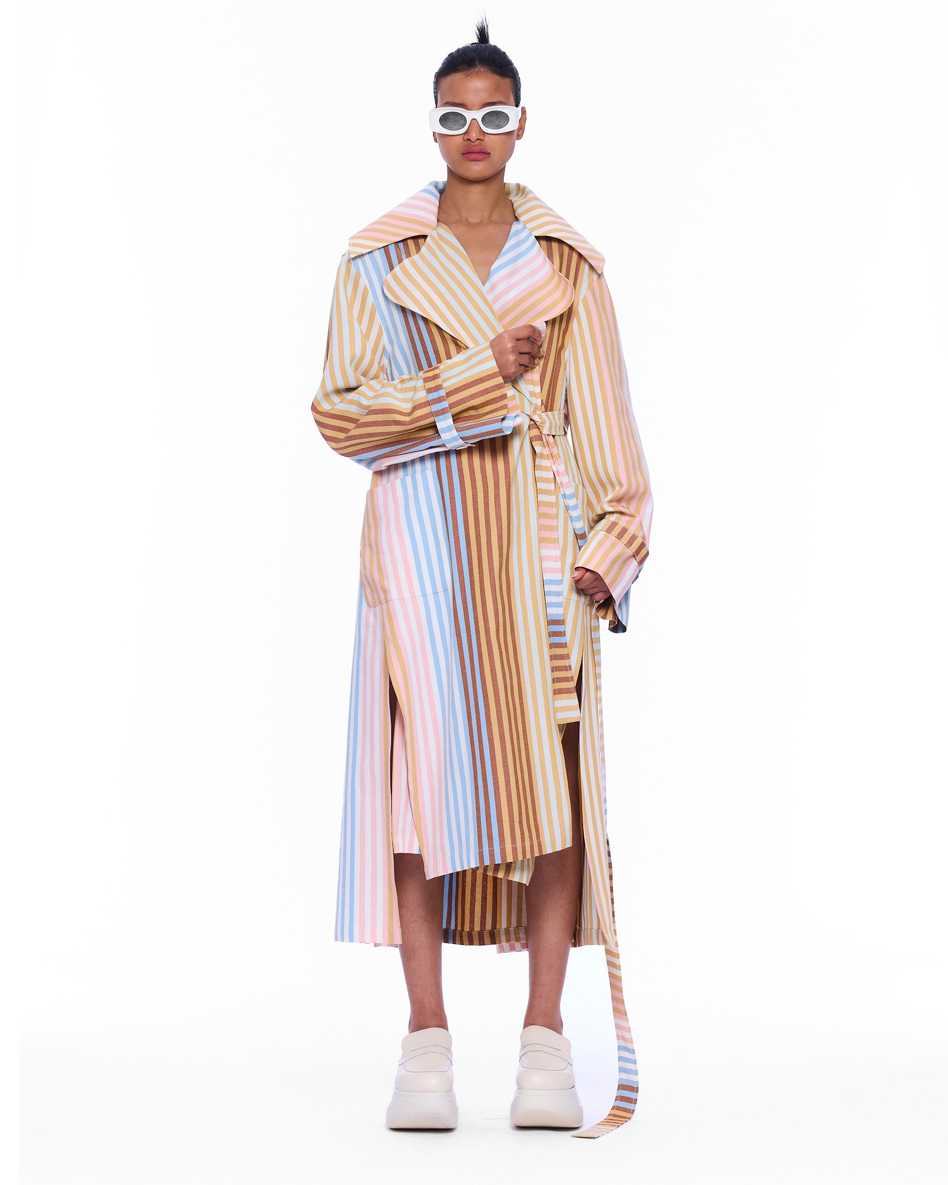 The Trench Shirt Dress : Stripe 14