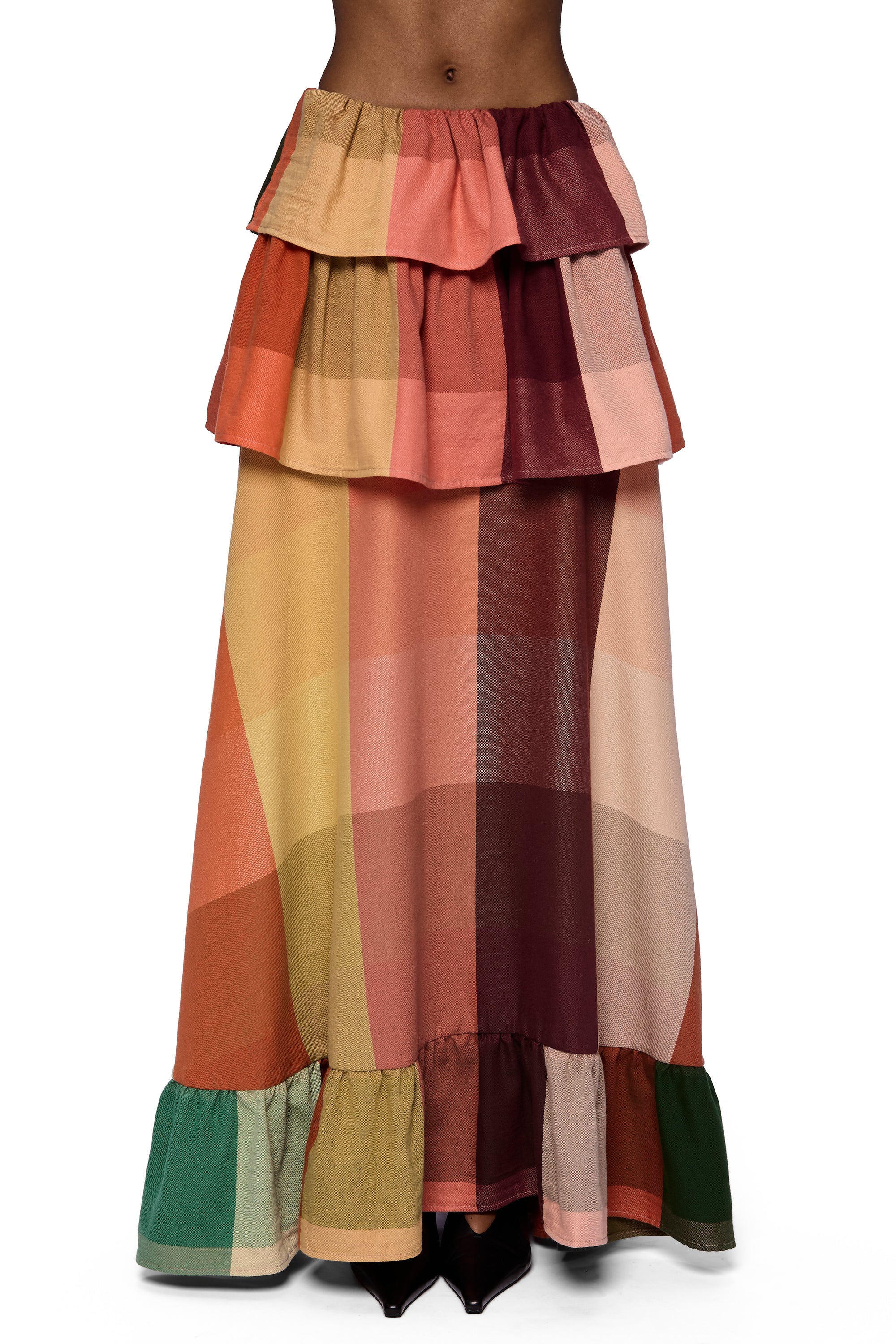 The Tiered Ruffle Skirt : Plaid