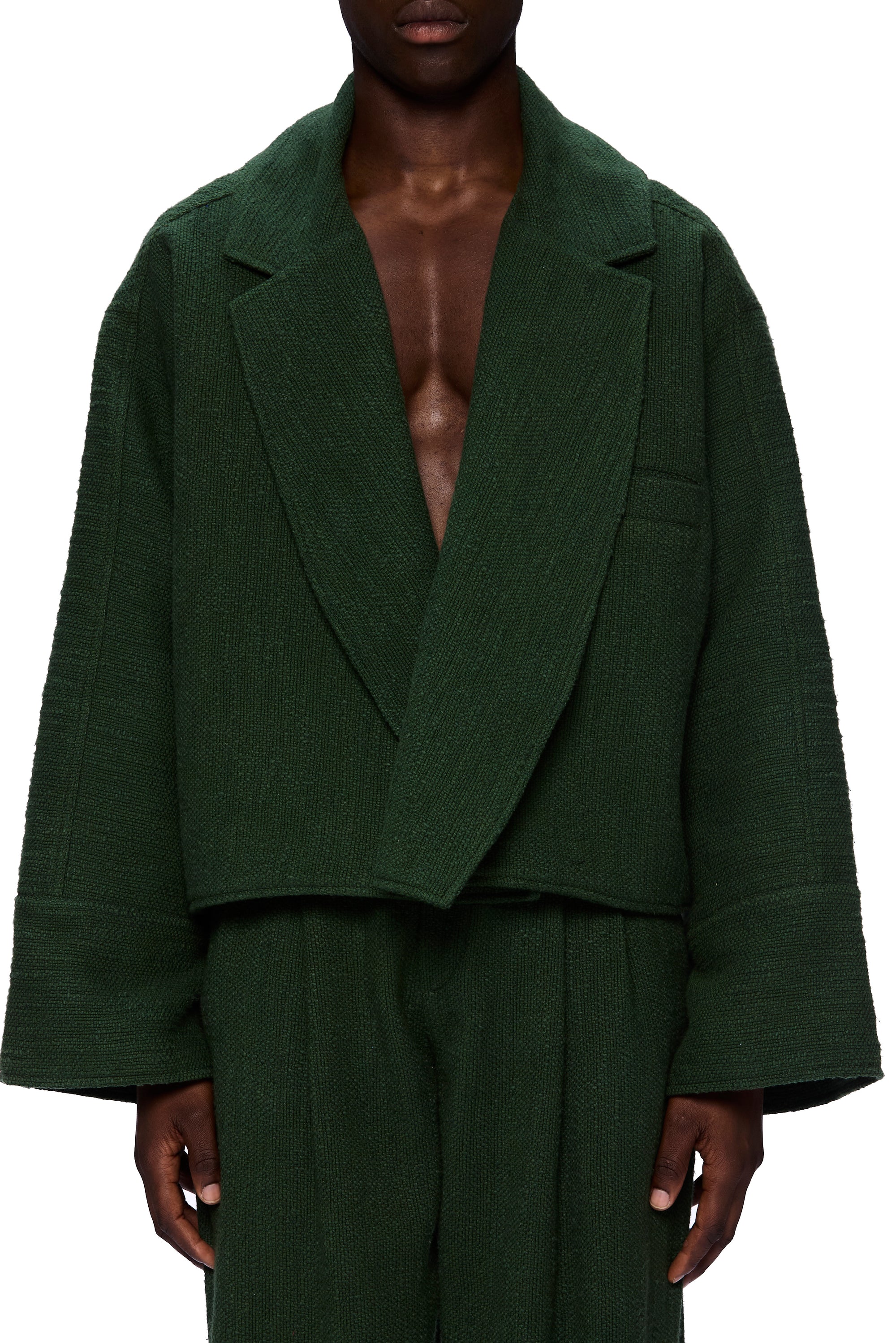 The Cropped Jacket : Pine Flamme