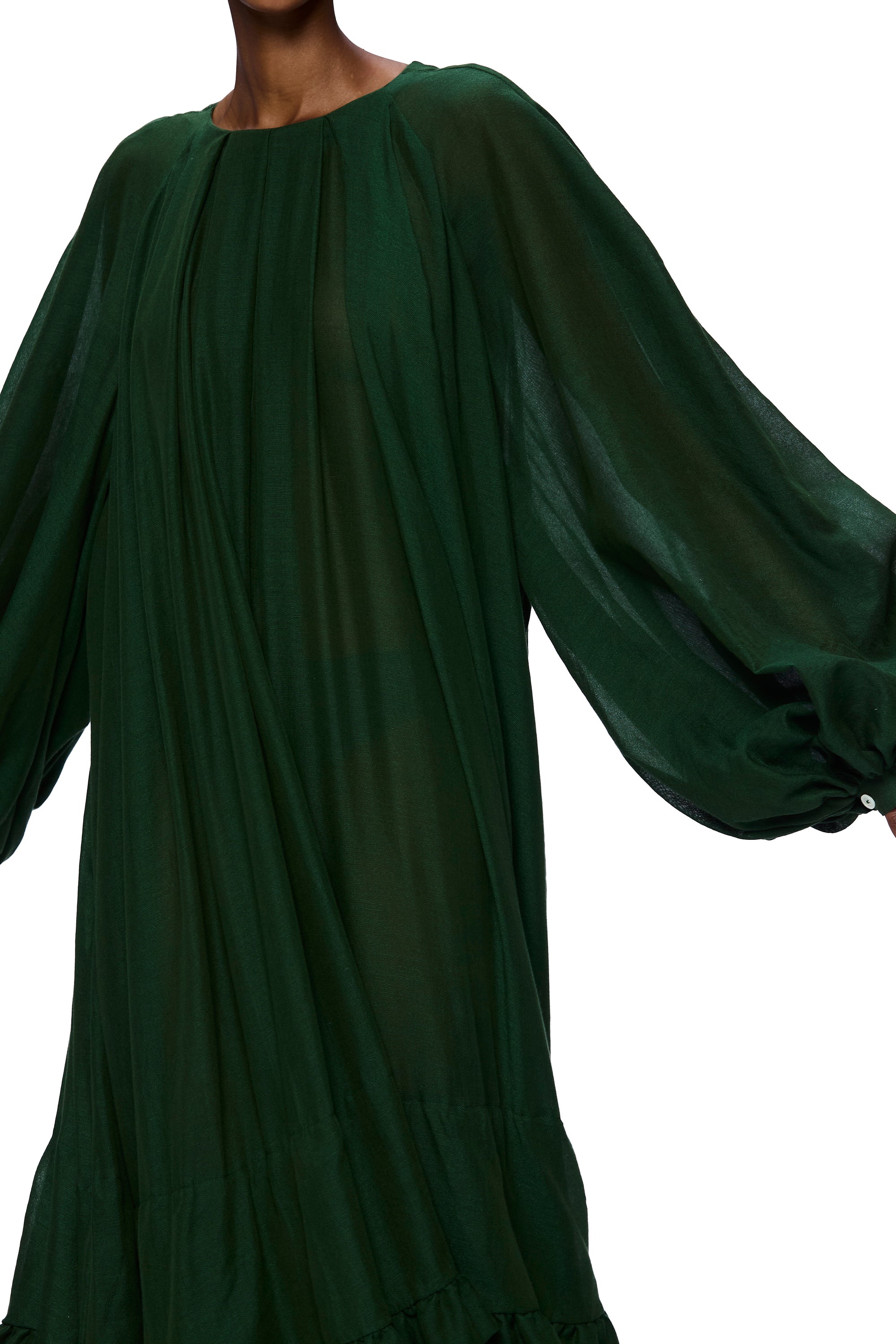 The Tiered Touareg Dress : Pine