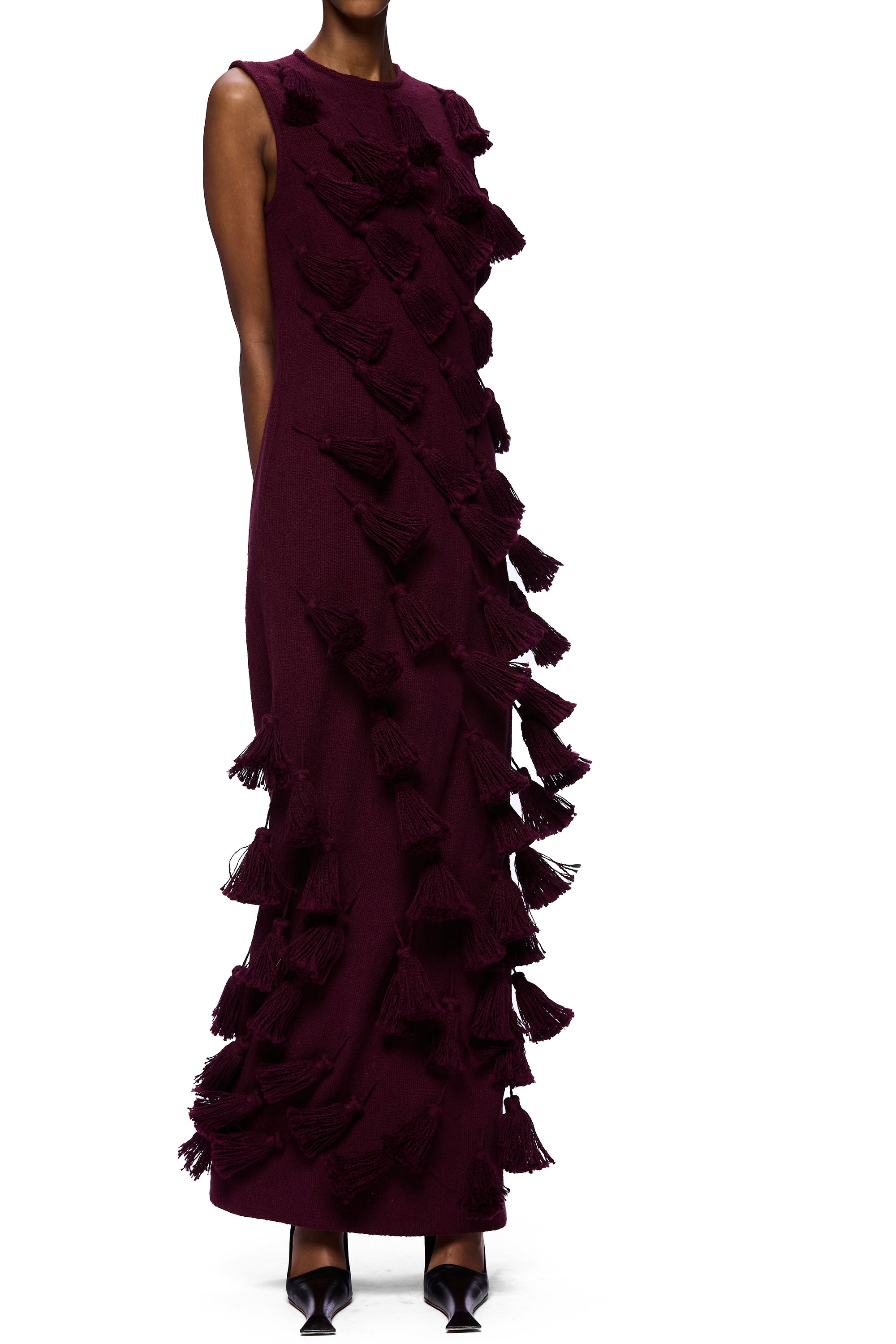 The PomPom Dress : Merlot Flamme