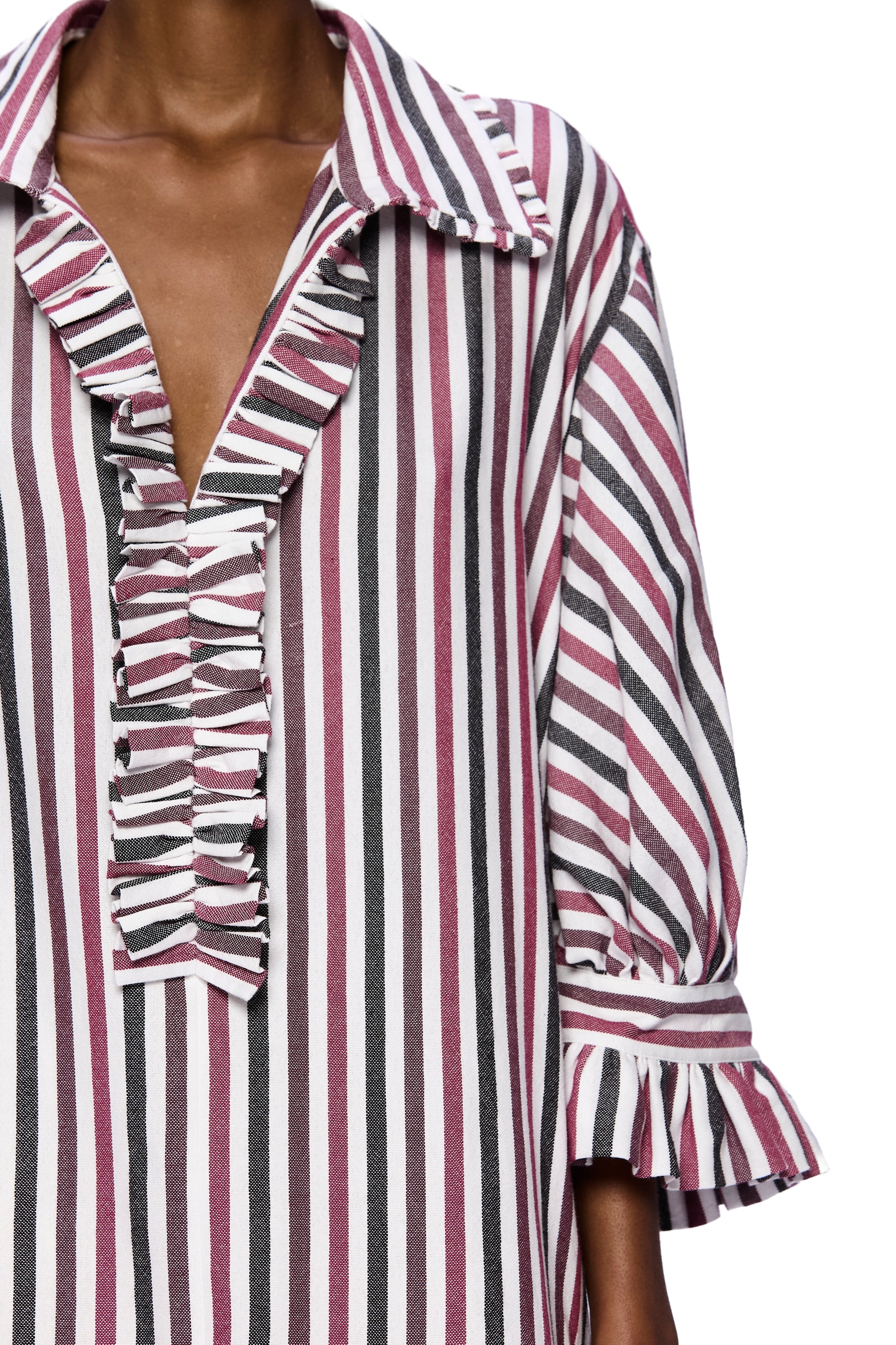 The Ruffled Tunic : Stripe 24