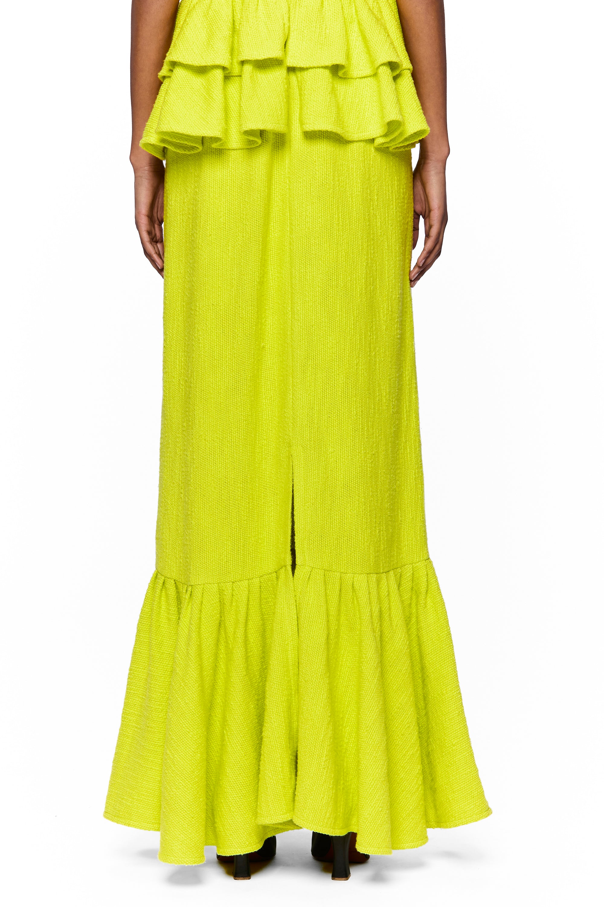 The Column Ruffle Dress : Sunny Flamme