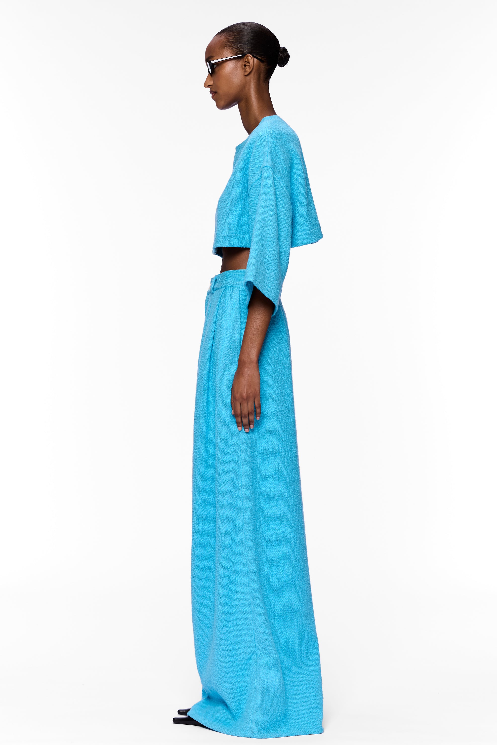 The Mid Rise Pant : Blue Ciel Flamme