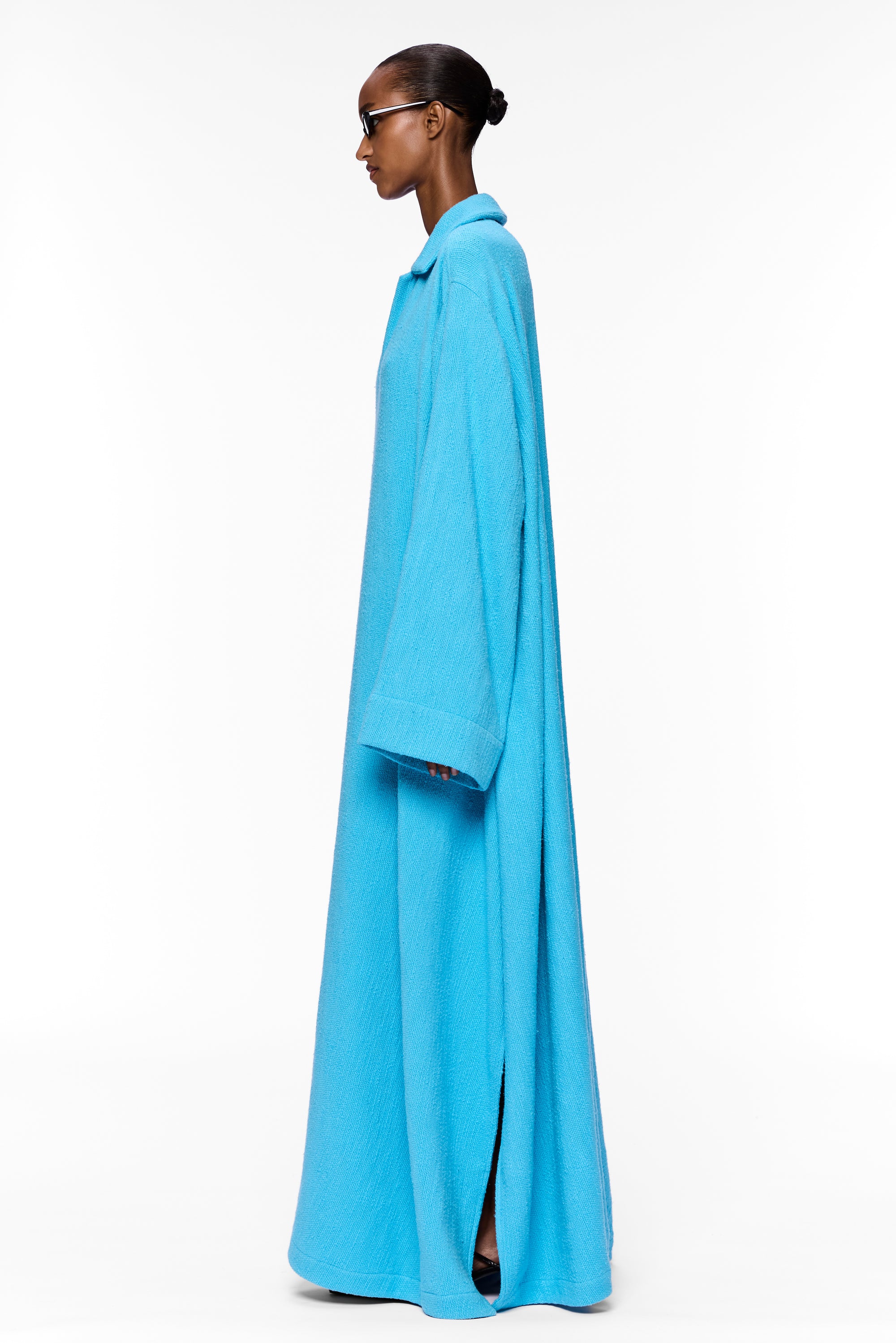 The V-Neck Caftan : Blue Ciel Flamme