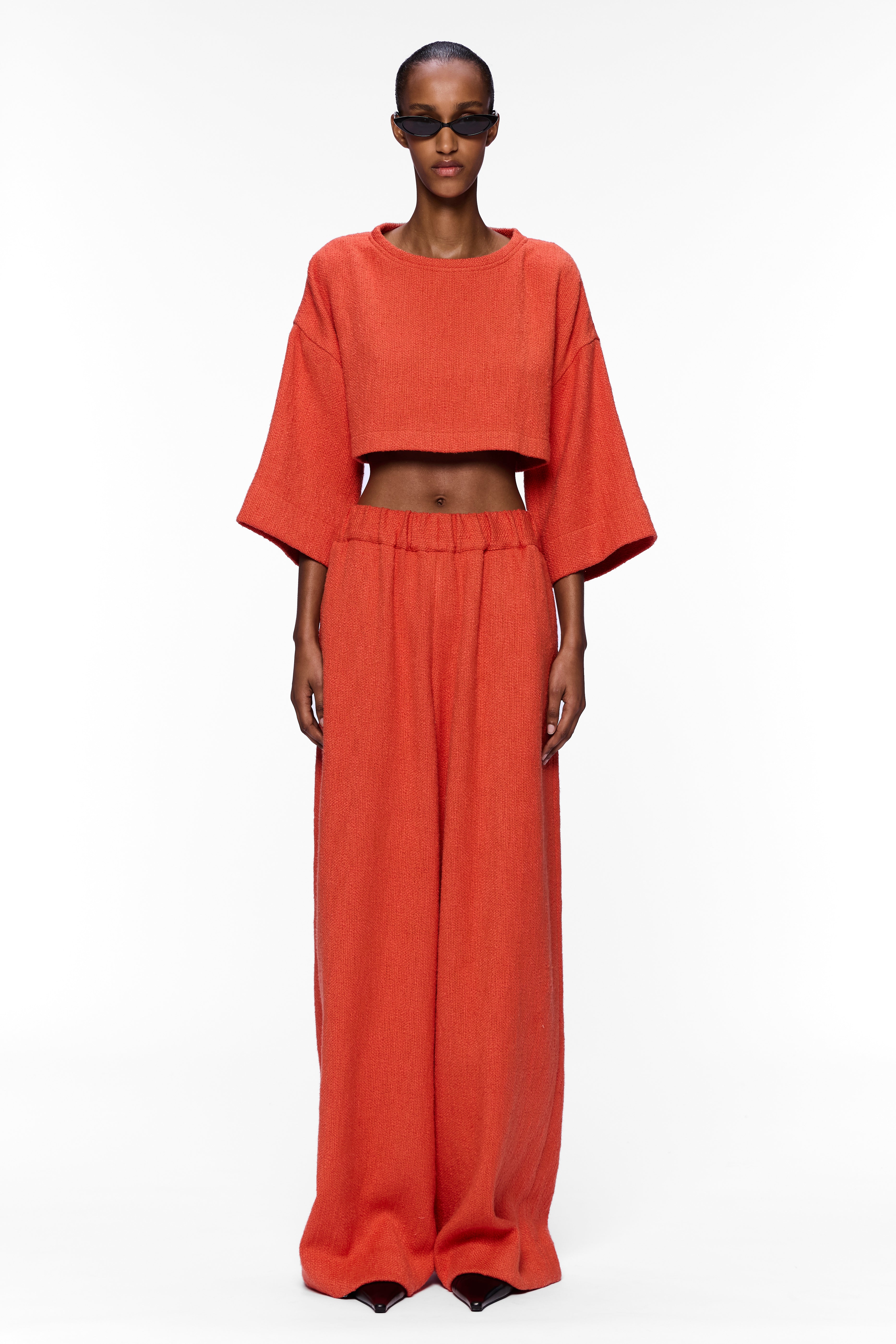 The Cropped T-Shirt : Burnt Orange Flamme