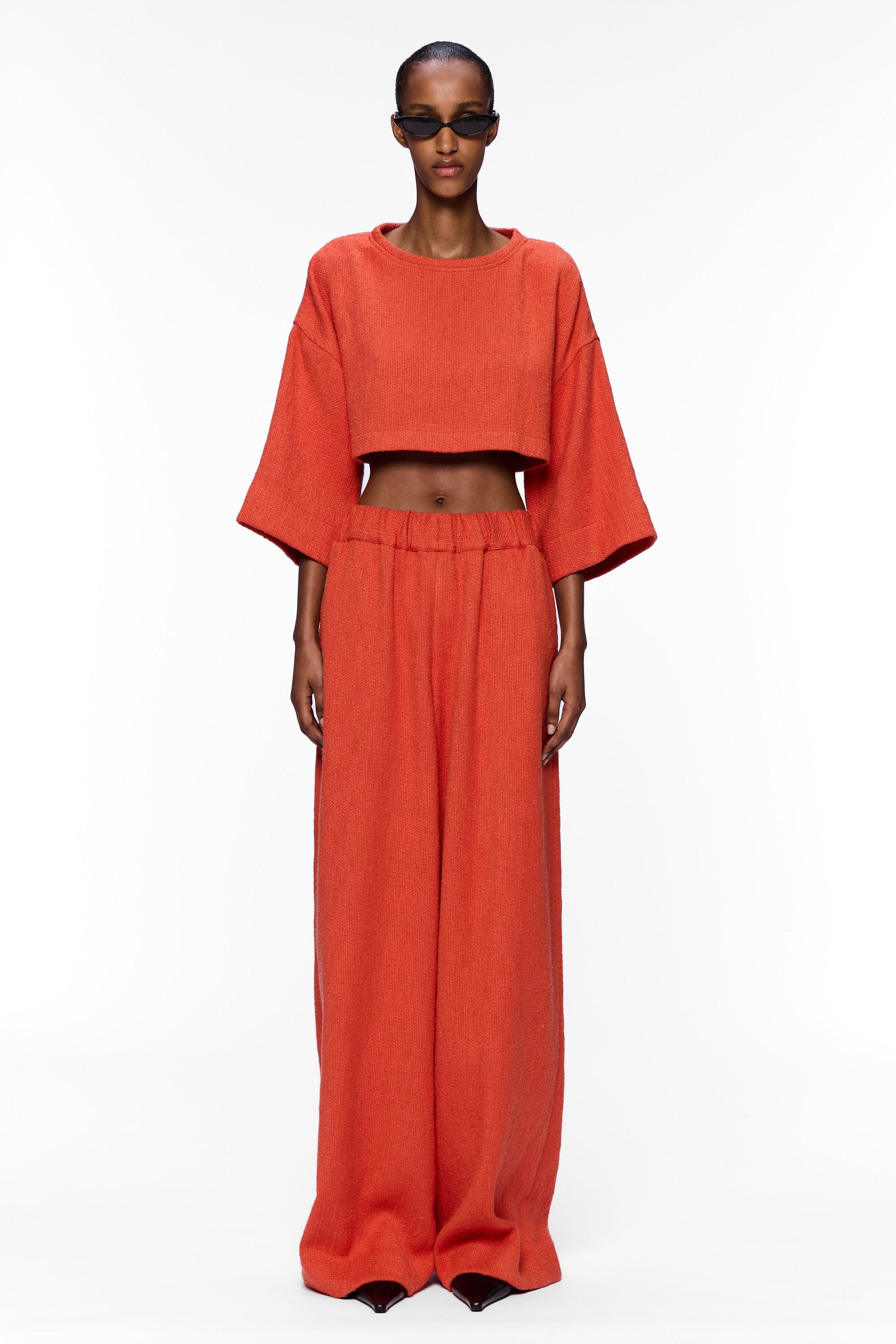 The Cropped T-Shirt : Burnt Orange Flamme