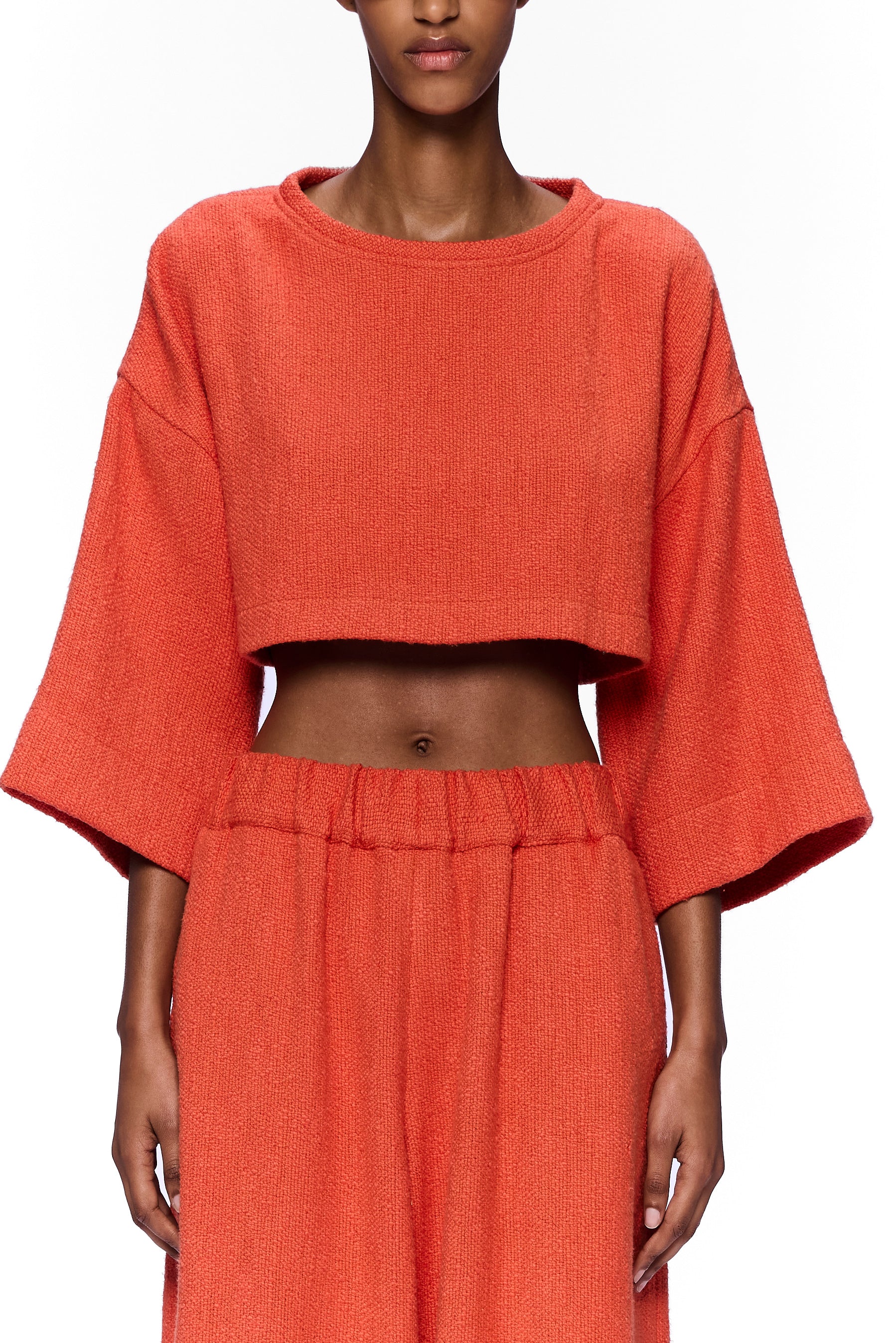 The Cropped T-Shirt : Burnt Orange Flamme