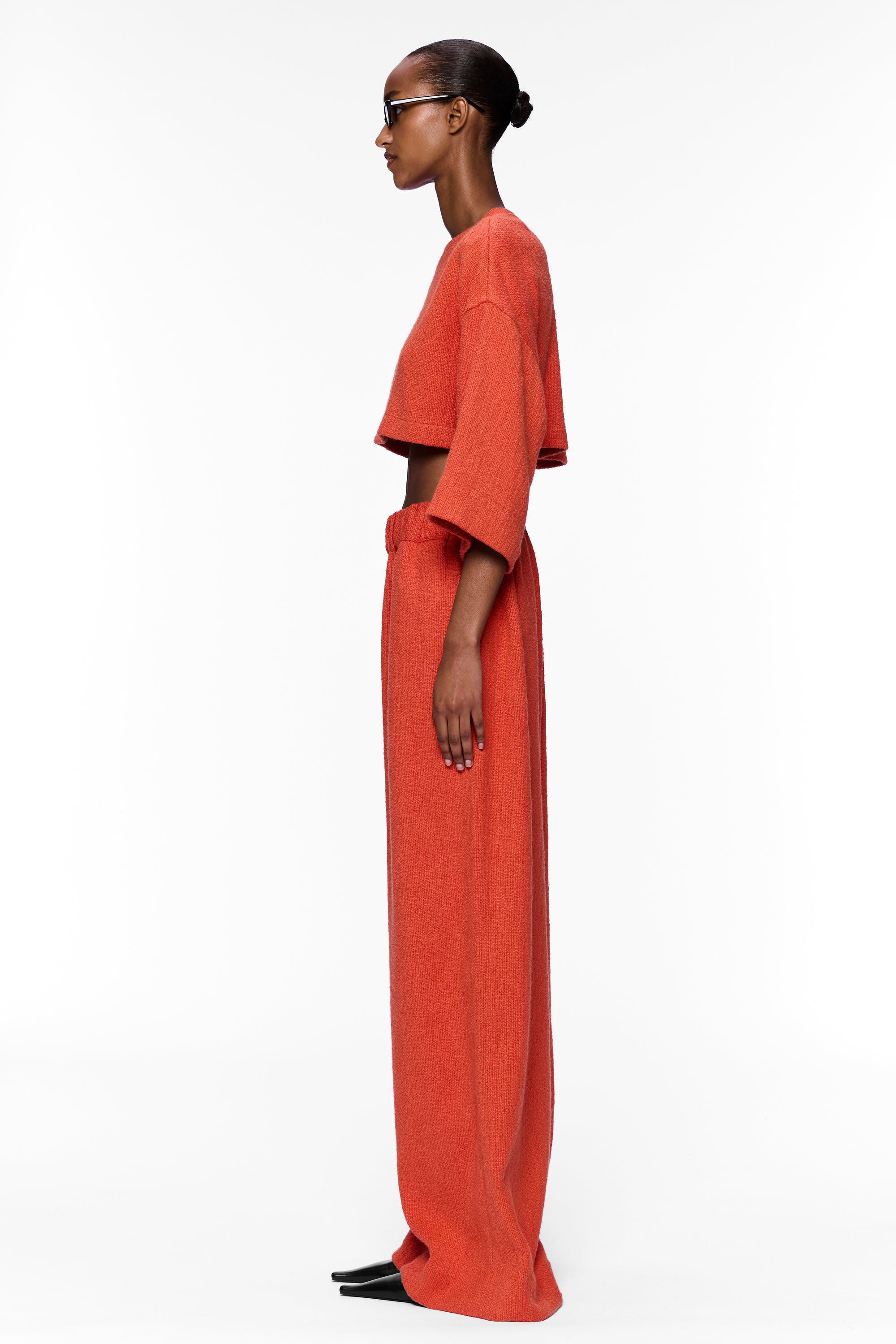 The Cropped T-Shirt : Burnt Orange Flamme