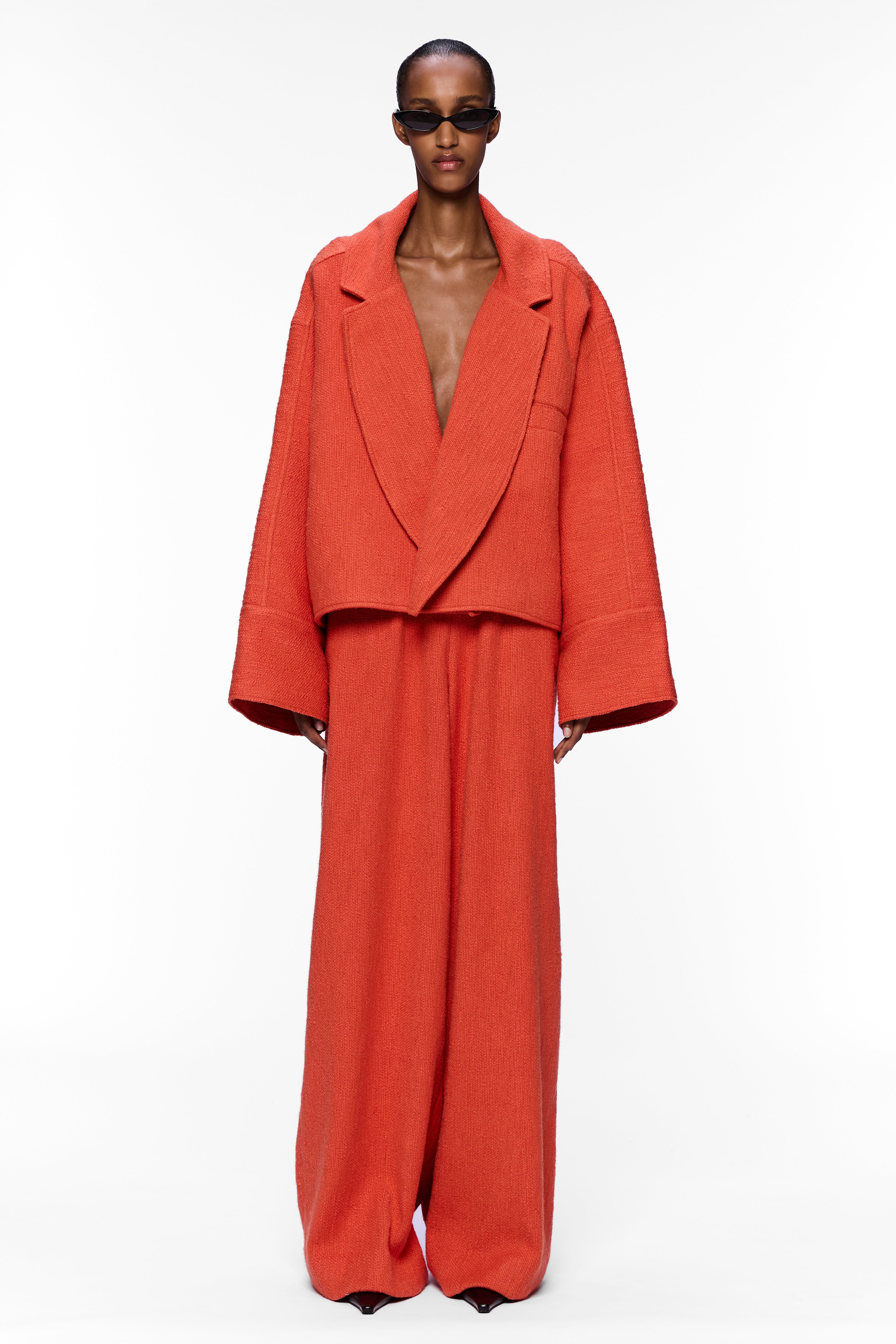 The Cropped Jacket : Burnt Orange Flamme