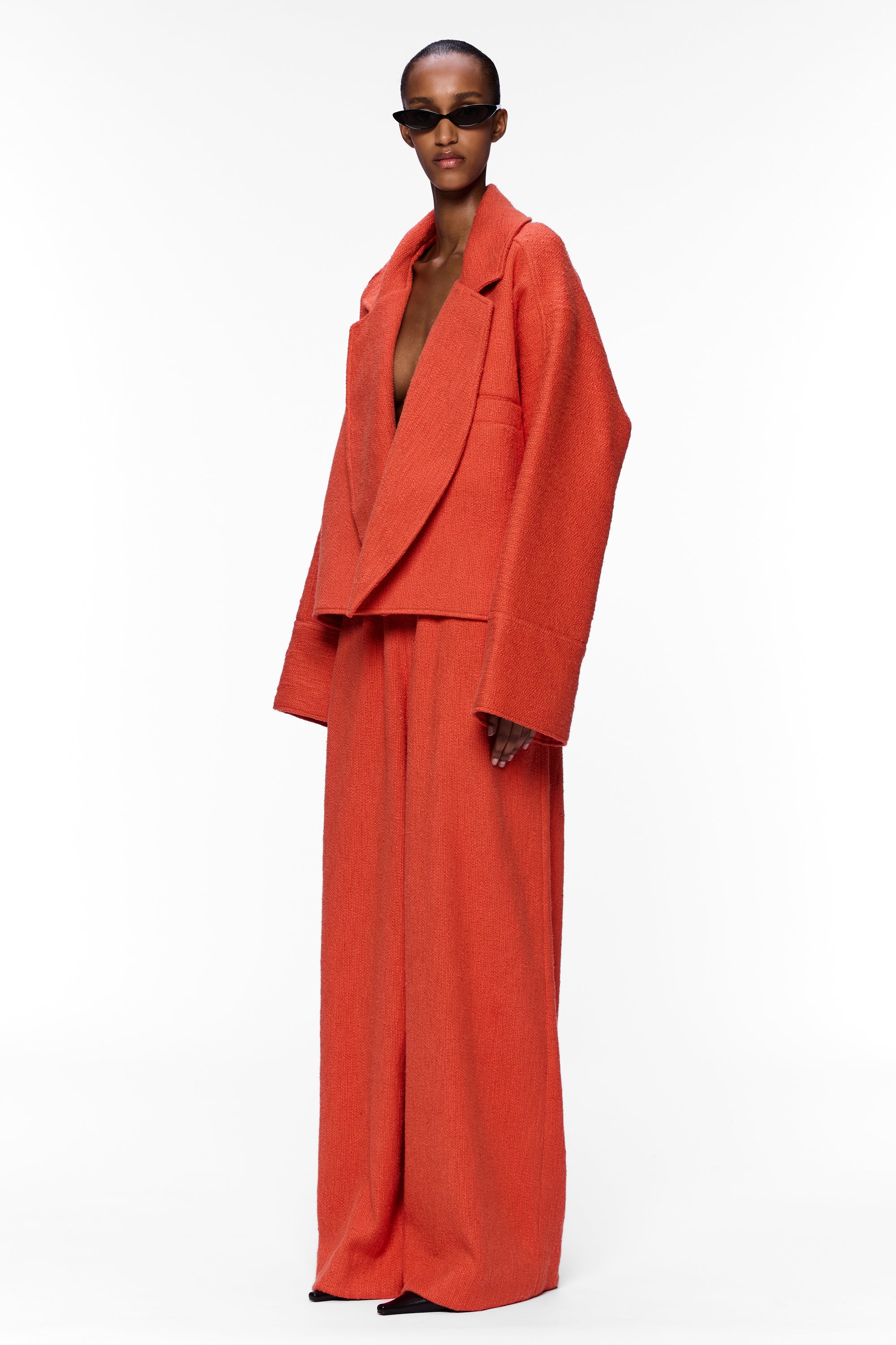 The Cropped Jacket : Burnt Orange Flamme