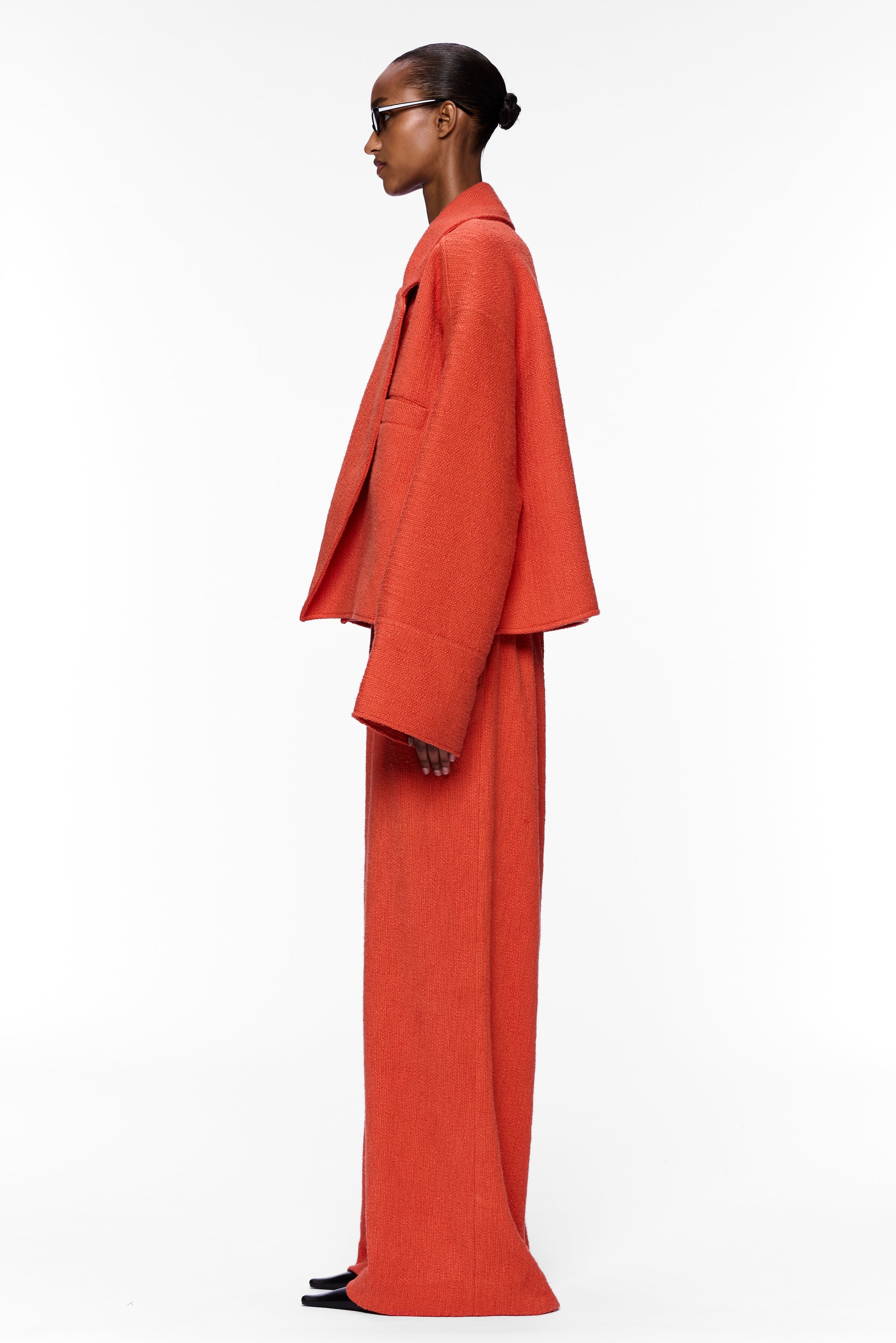 The Cropped Jacket : Burnt Orange Flamme