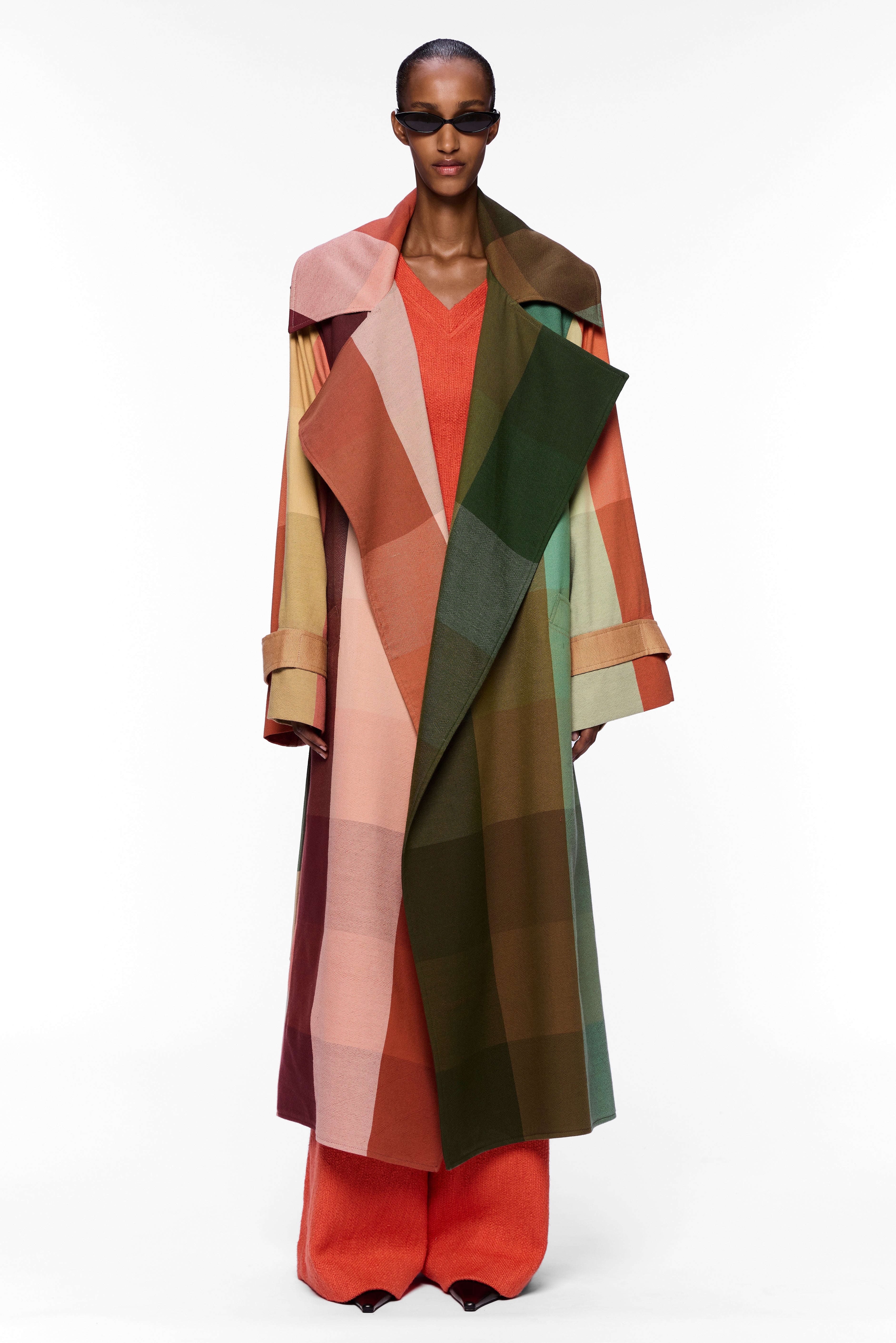 The Trench Coat : Plaid Multicolor – Marrakshi Life