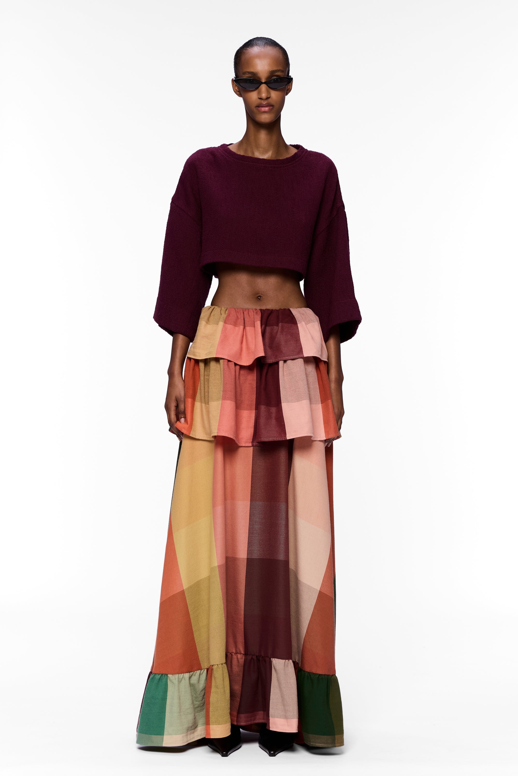 The Tiered Ruffle Skirt : Plaid