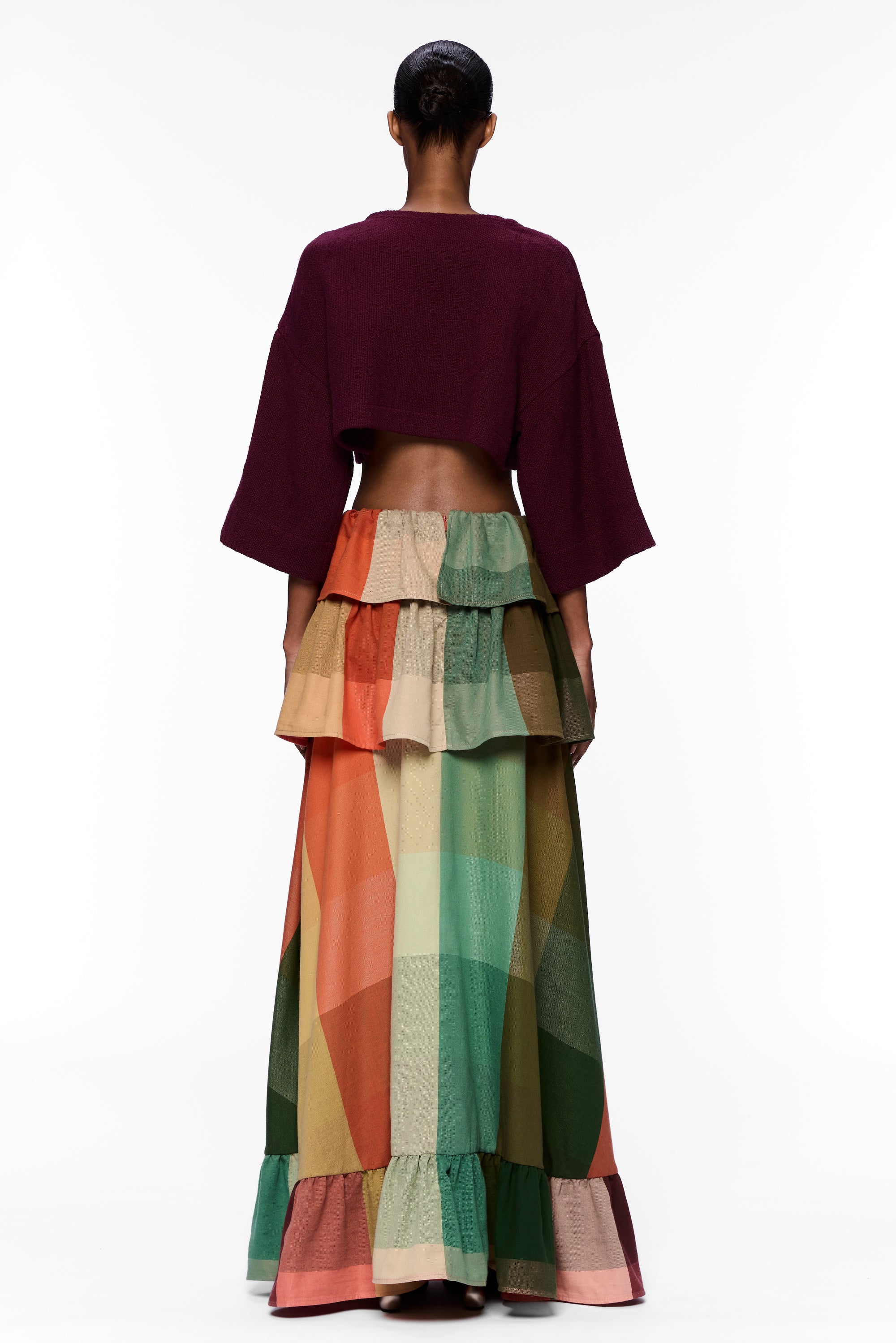 The Tiered Ruffle Skirt : Plaid