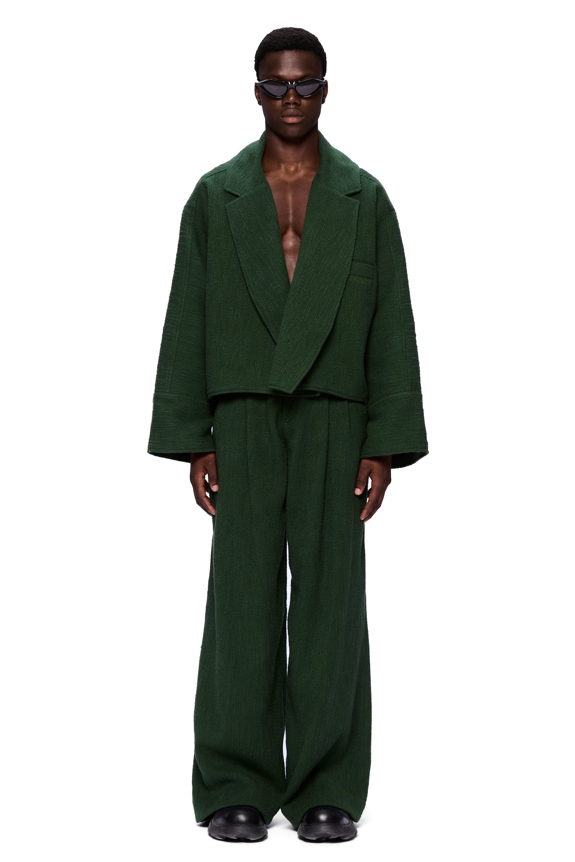 The Cropped Jacket : Pine Flamme