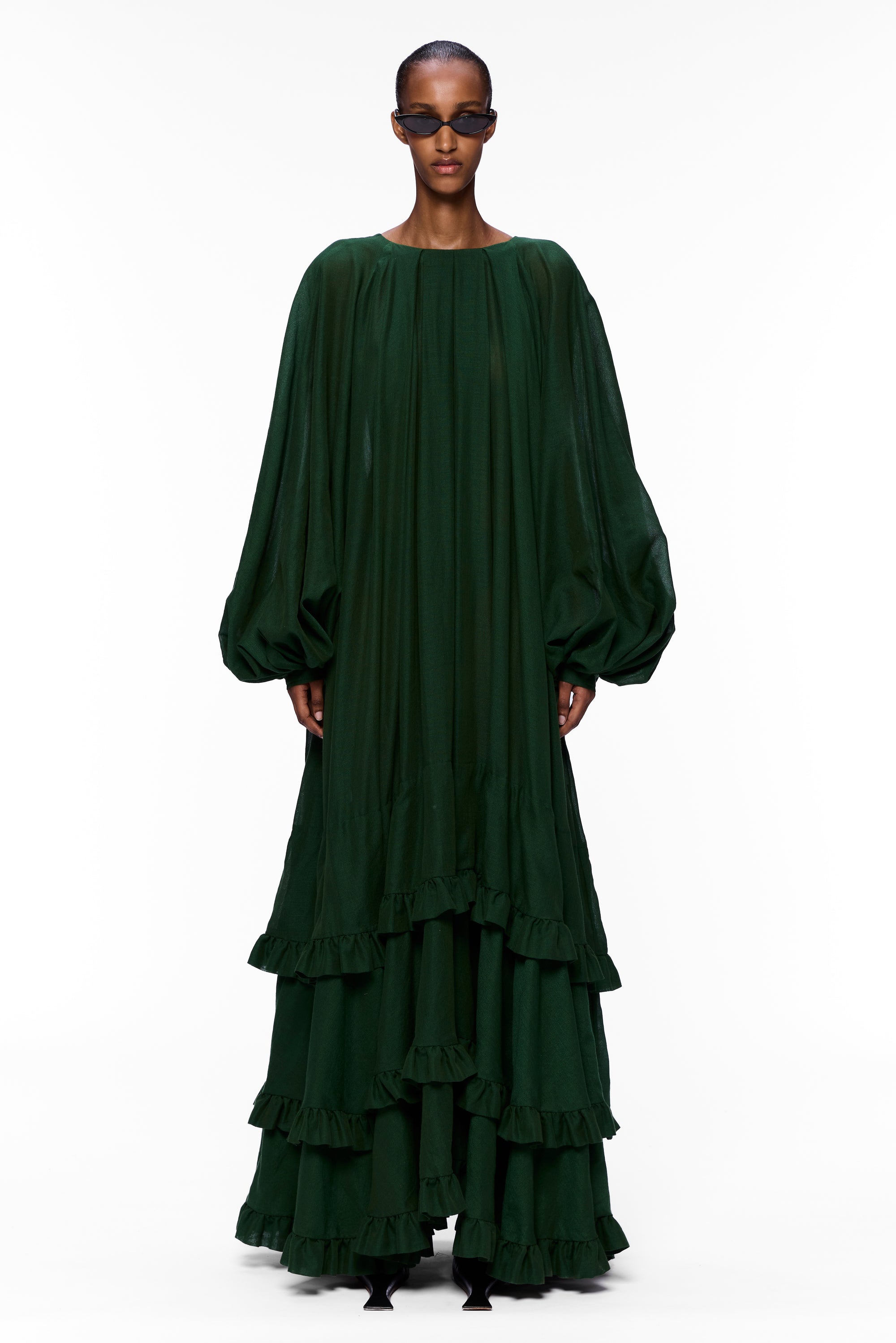 The Tiered Touareg Dress : Pine