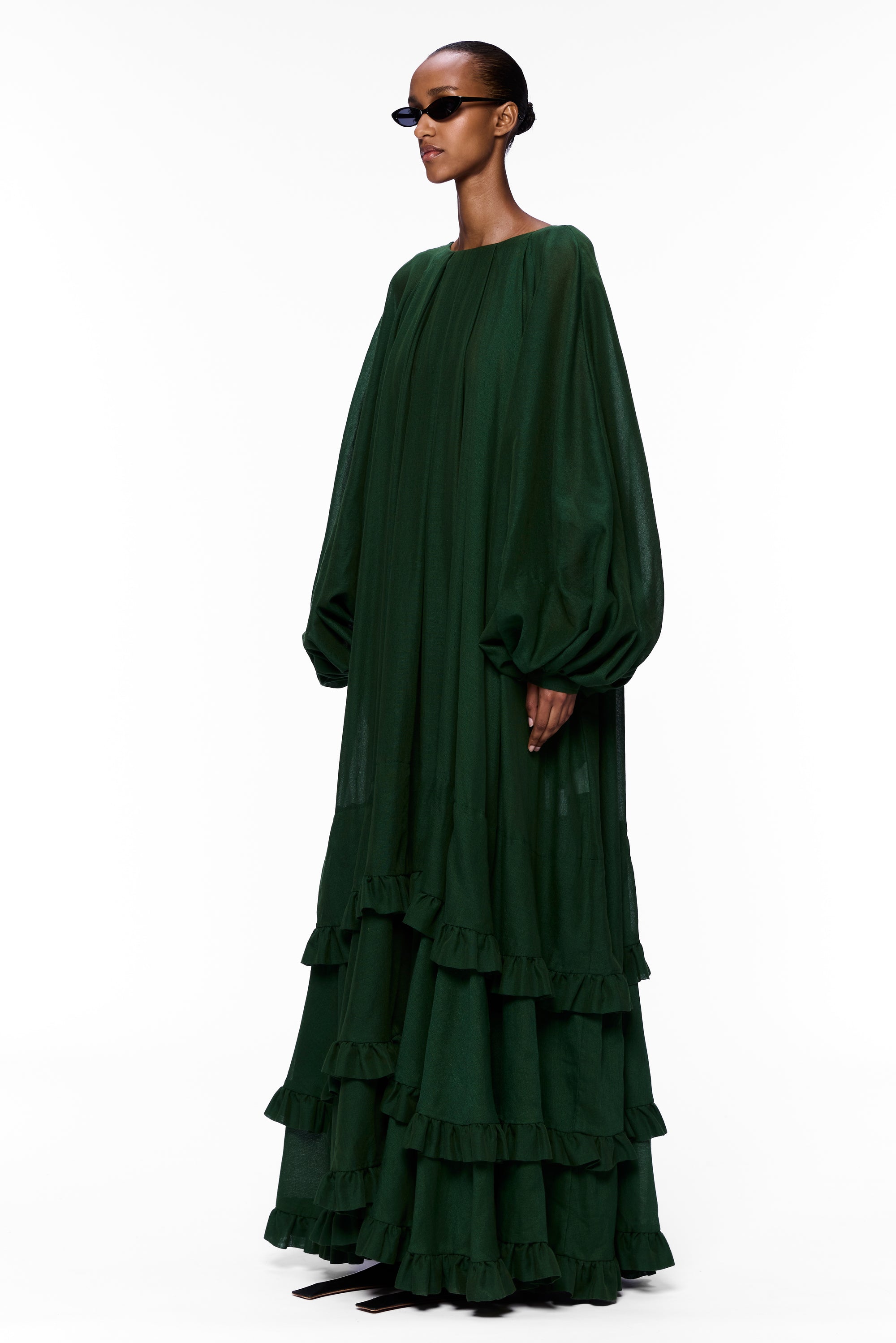 The Tiered Touareg Dress : Pine