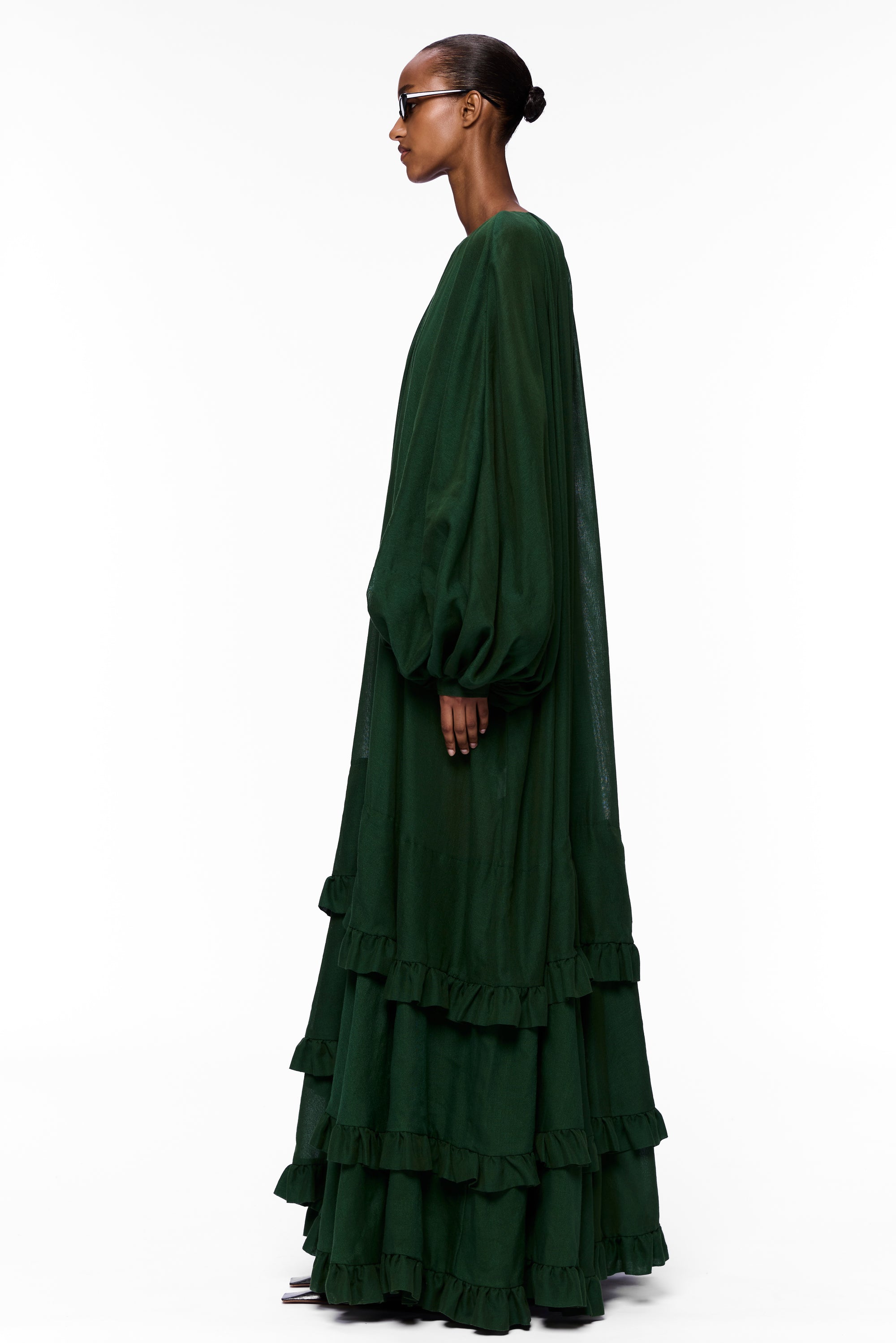 The Tiered Touareg Dress : Pine
