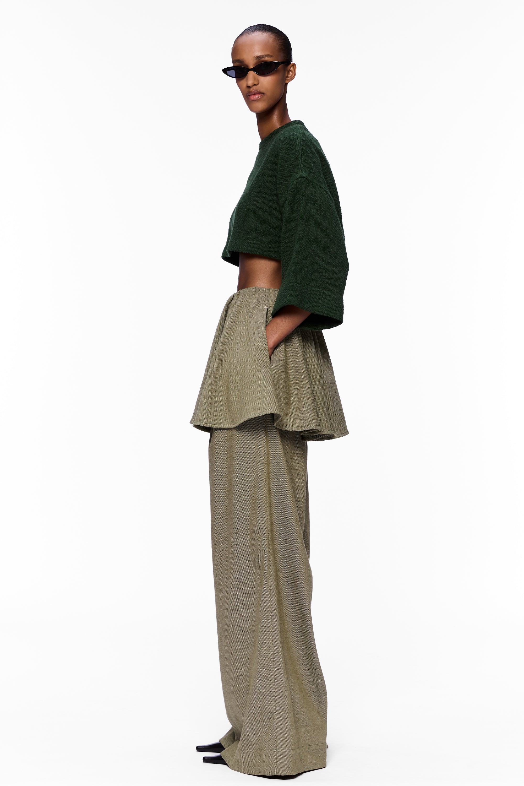 The Peplum Pant : Army