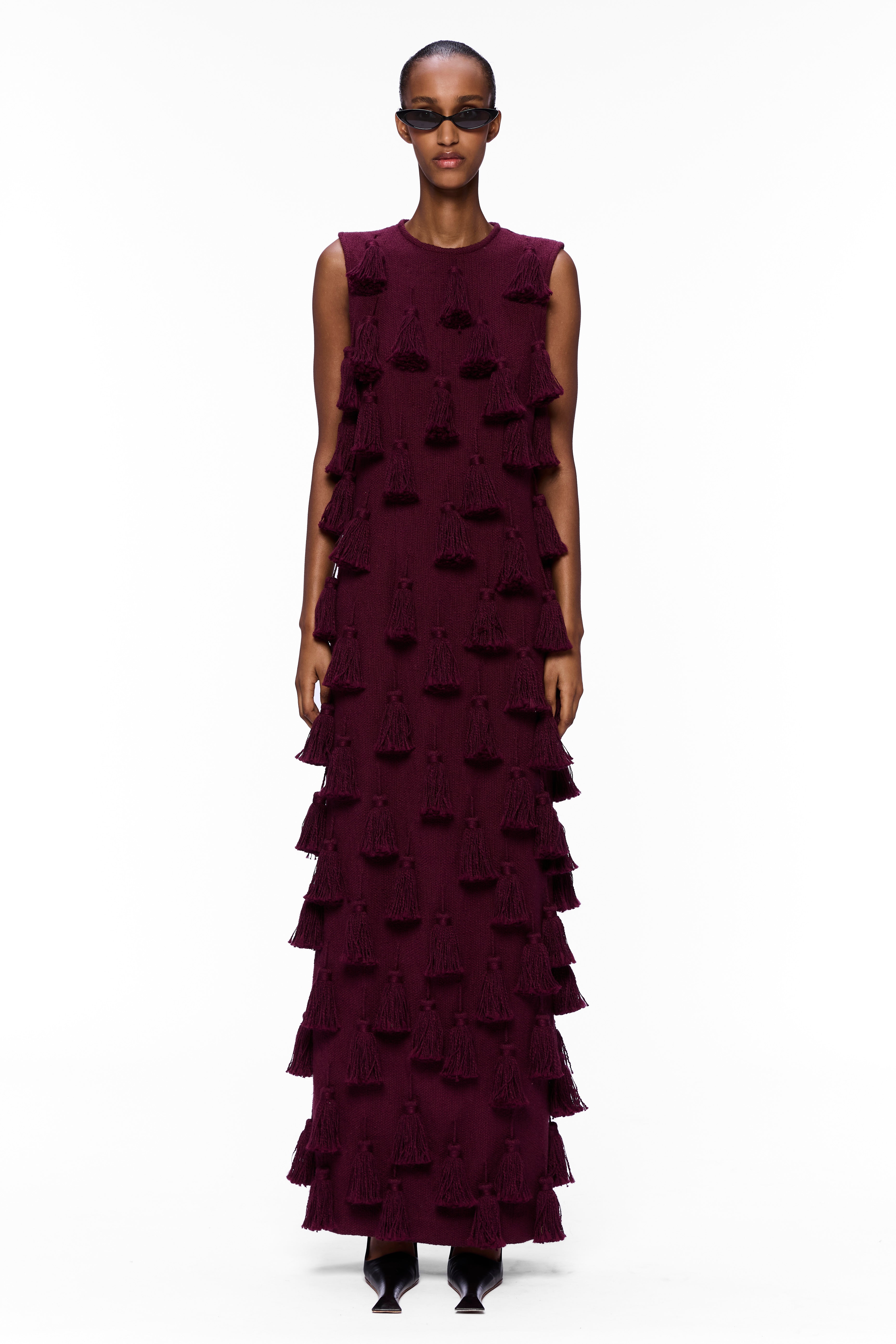 The PomPom Dress : Merlot Flamme