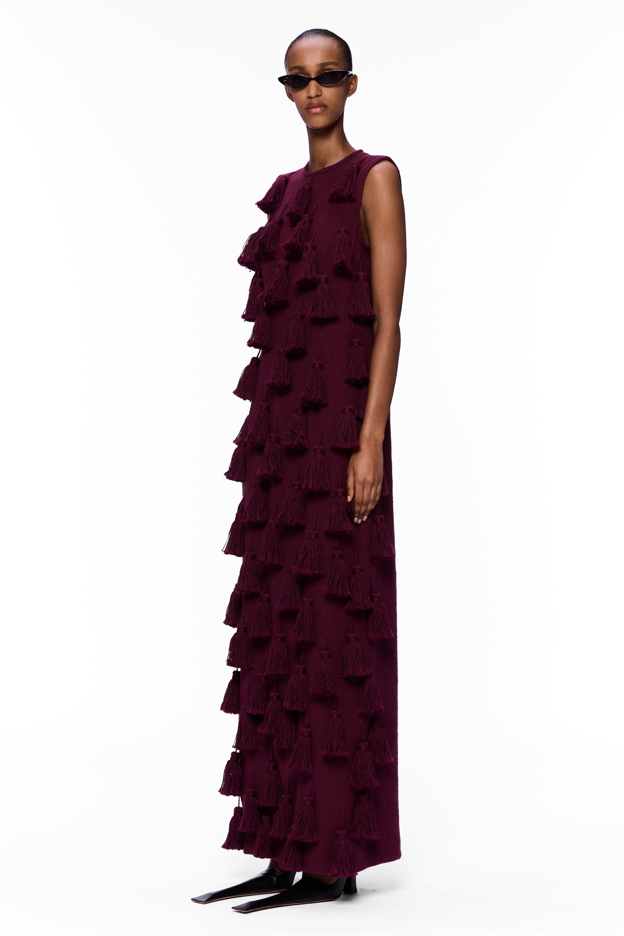 The PomPom Dress : Merlot Flamme