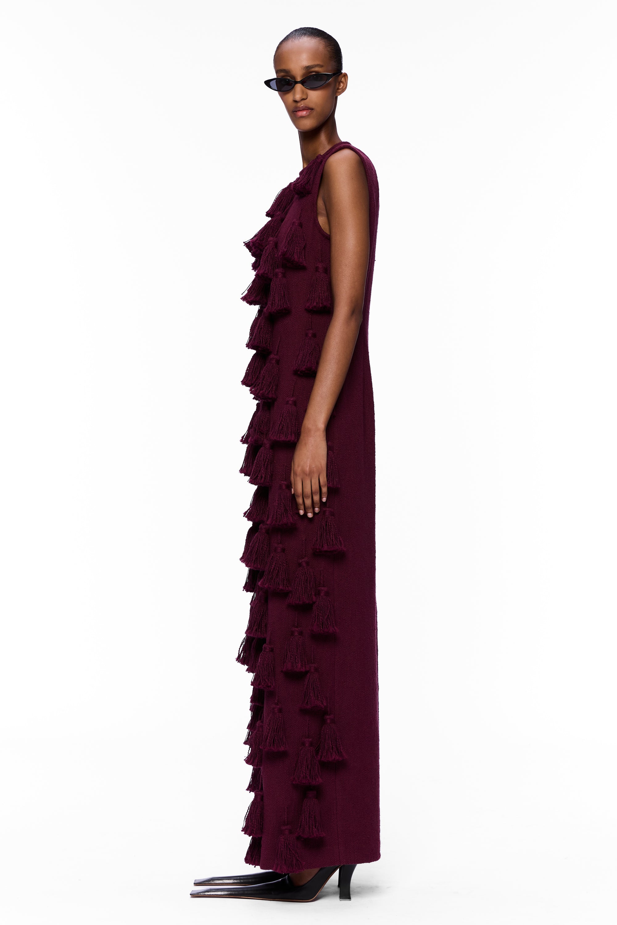The PomPom Dress : Merlot Flamme
