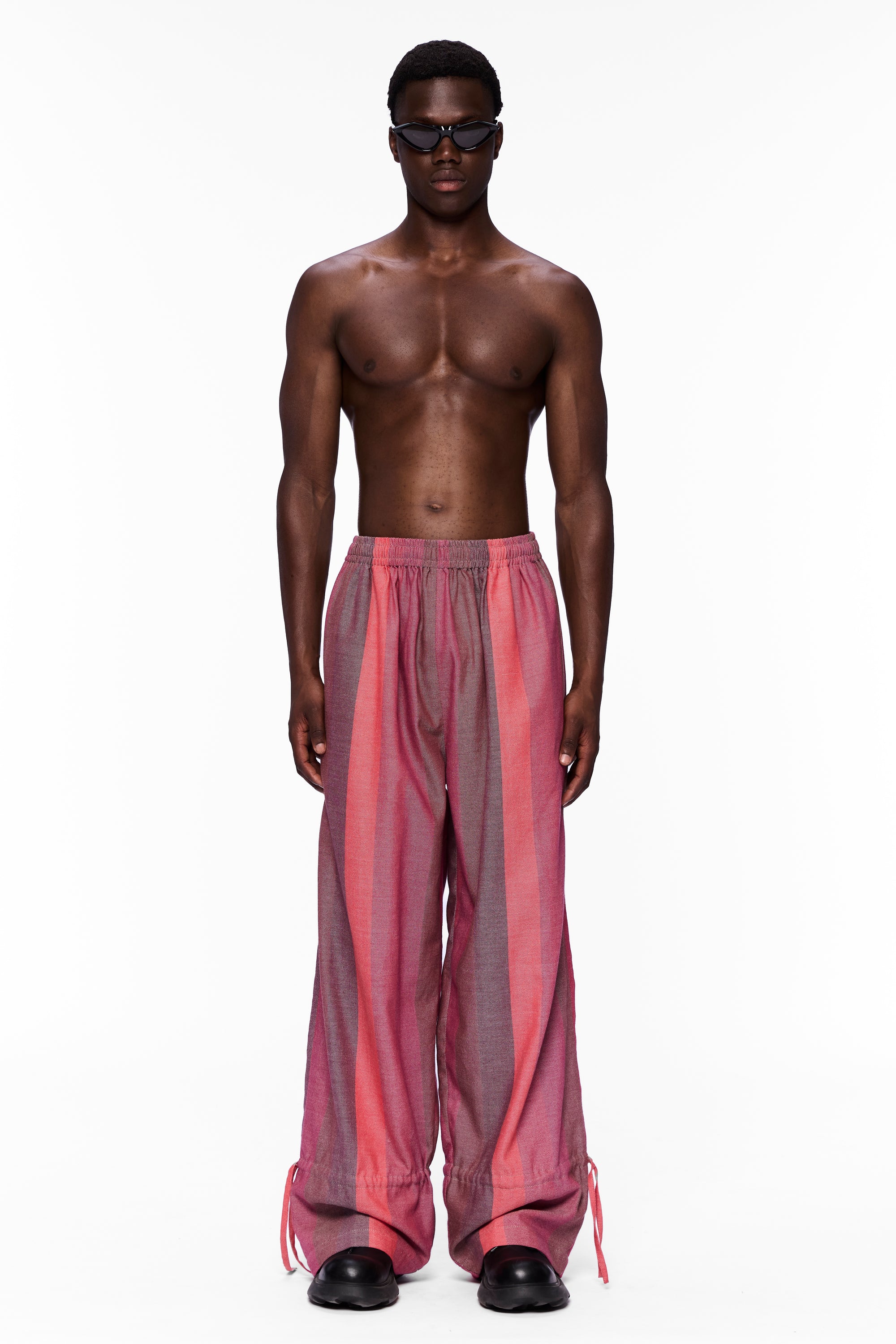 The Drawstring Parachute Pant : Stripe 16