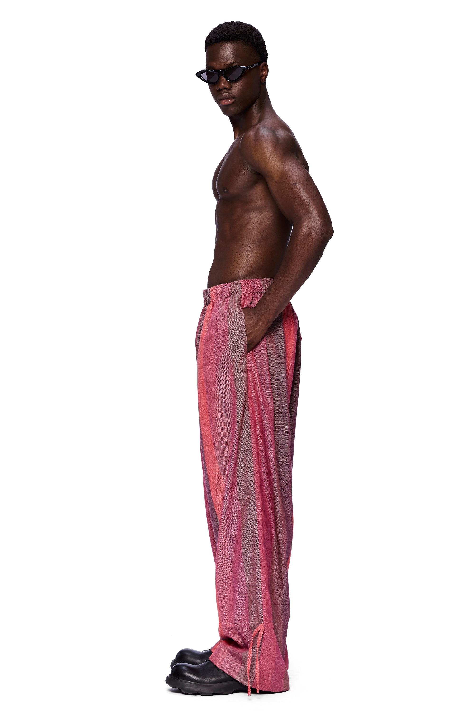 The Drawstring Parachute Pant : Stripe 16