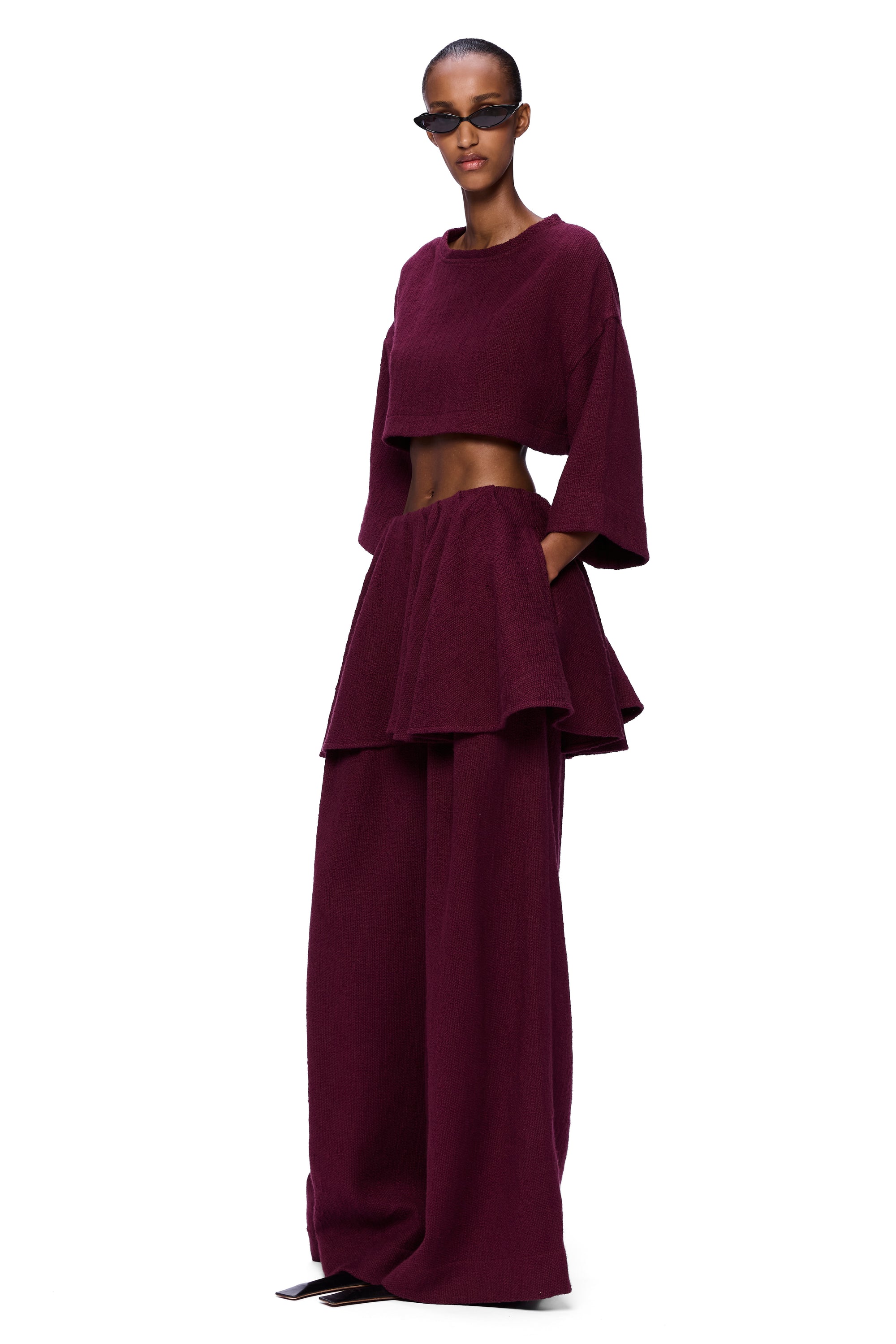 The Peplum Pant : Merlot